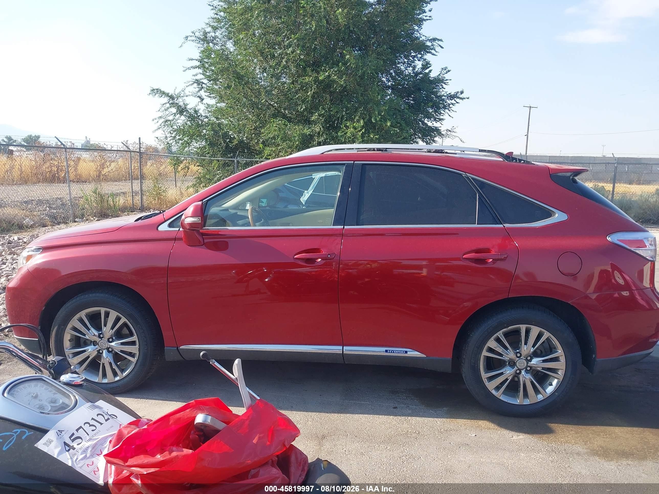 2010 Lexus Rx 450h   Red vin: JTJBC1BA9A2026501