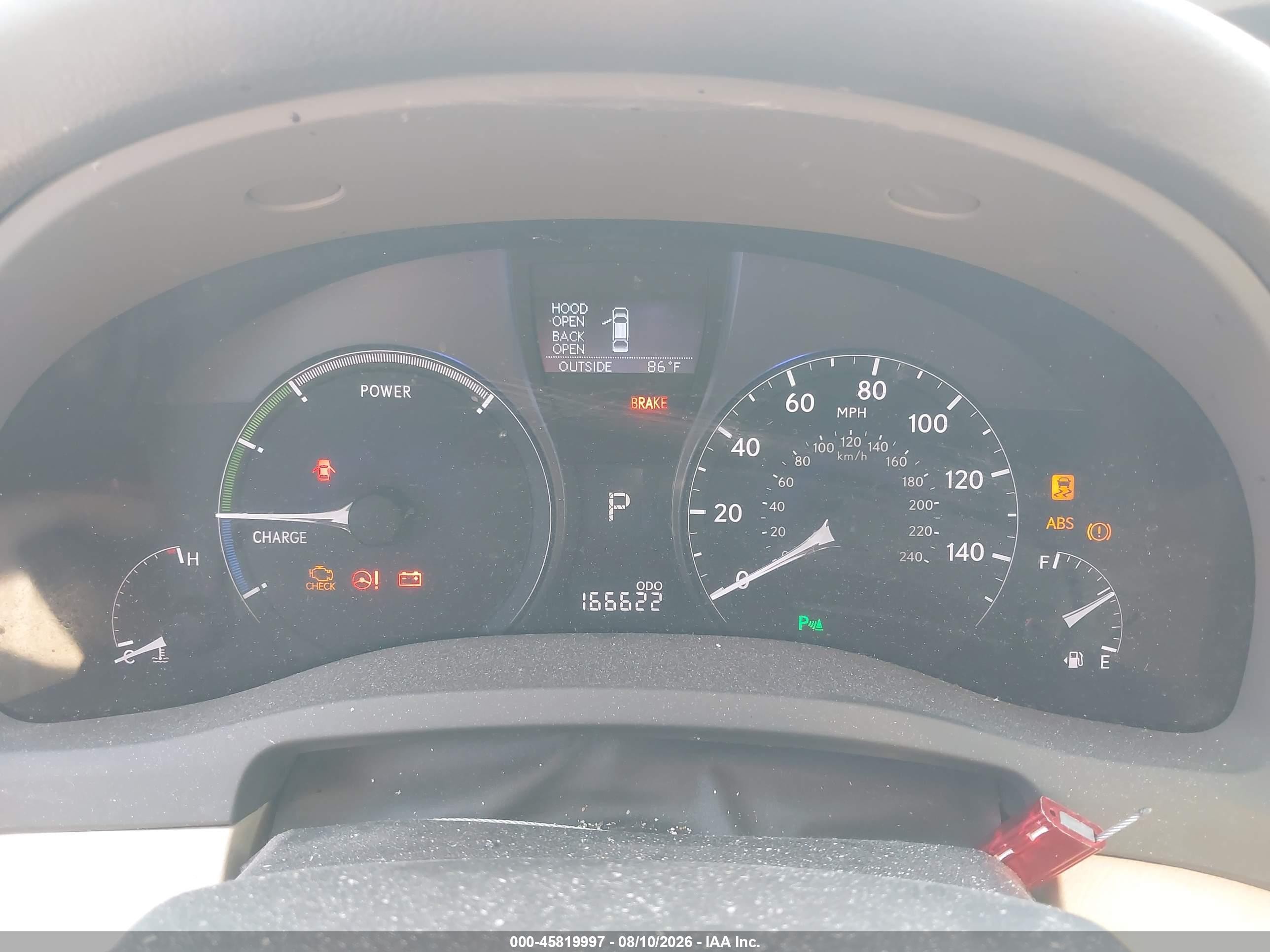 2010 Lexus Rx 450h   Red vin: JTJBC1BA9A2026501