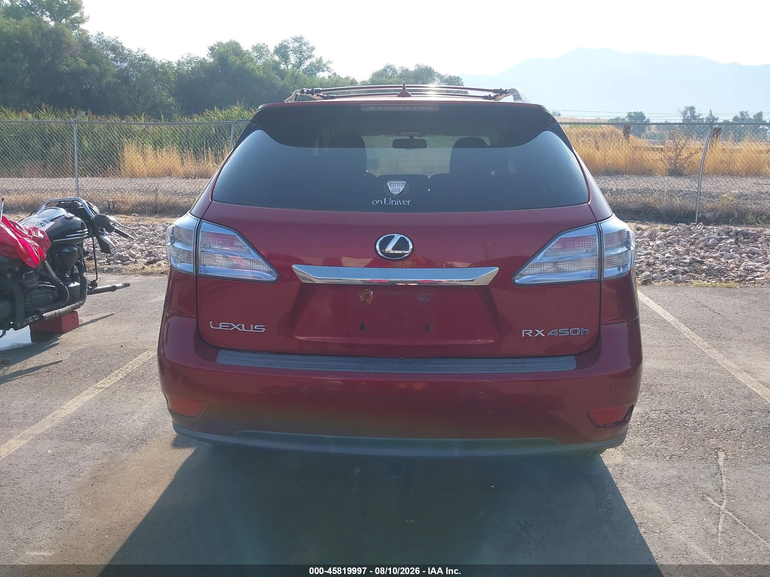 2010 Lexus Rx 450h   Red vin: JTJBC1BA9A2026501