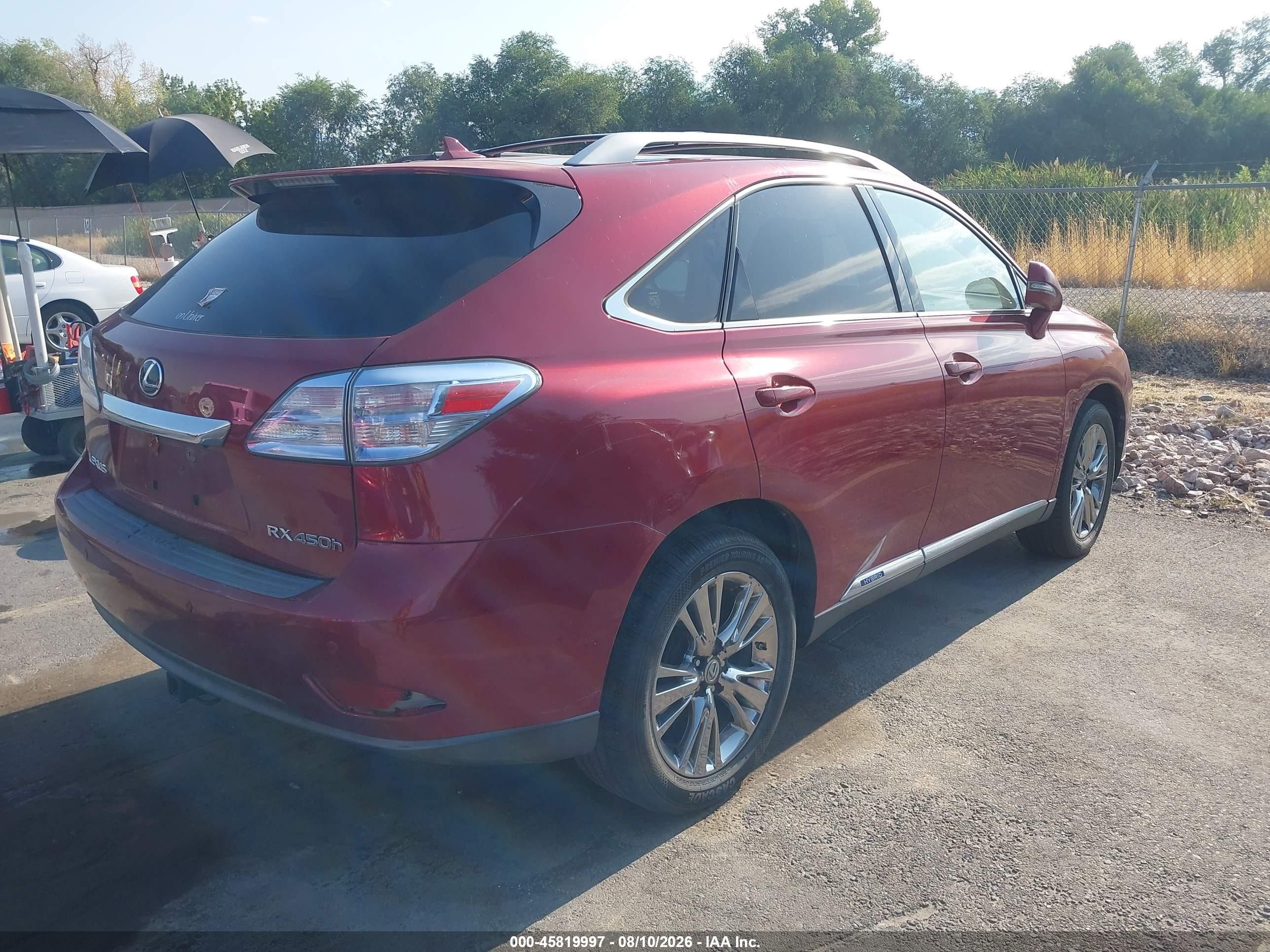 2010 Lexus Rx 450h   Red vin: JTJBC1BA9A2026501