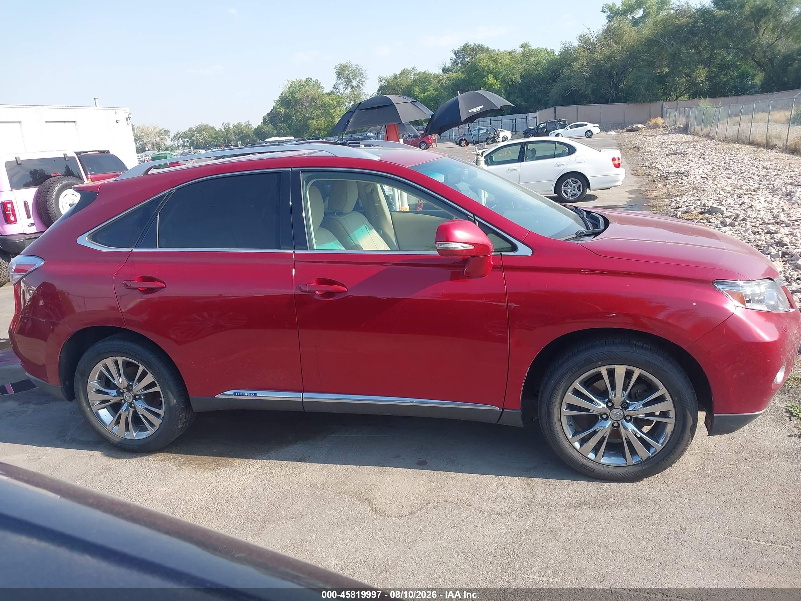 2010 Lexus Rx 450h   Red vin: JTJBC1BA9A2026501