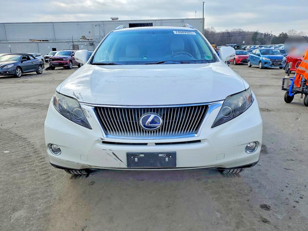 2010 Lexus Rx 450h White vin: JTJBC1BA9A2401173