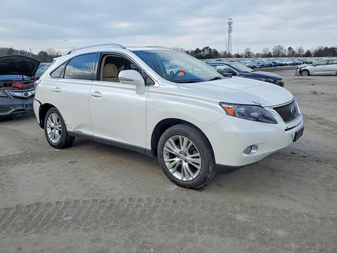 2010 Lexus Rx 450h White vin: JTJBC1BA9A2401173