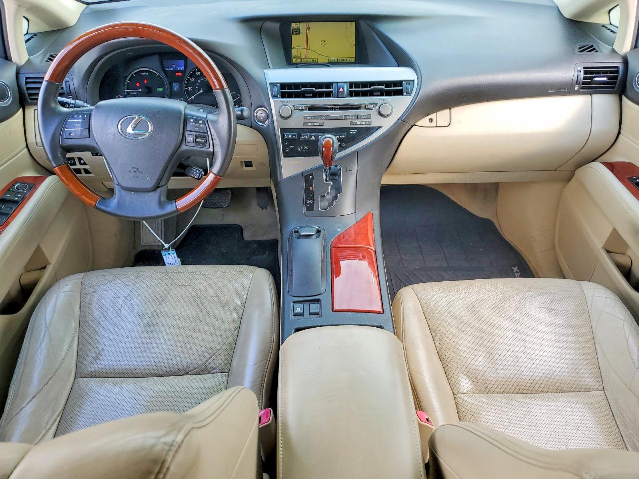 2010 Lexus Rx 450h White vin: JTJBC1BA9A2401173