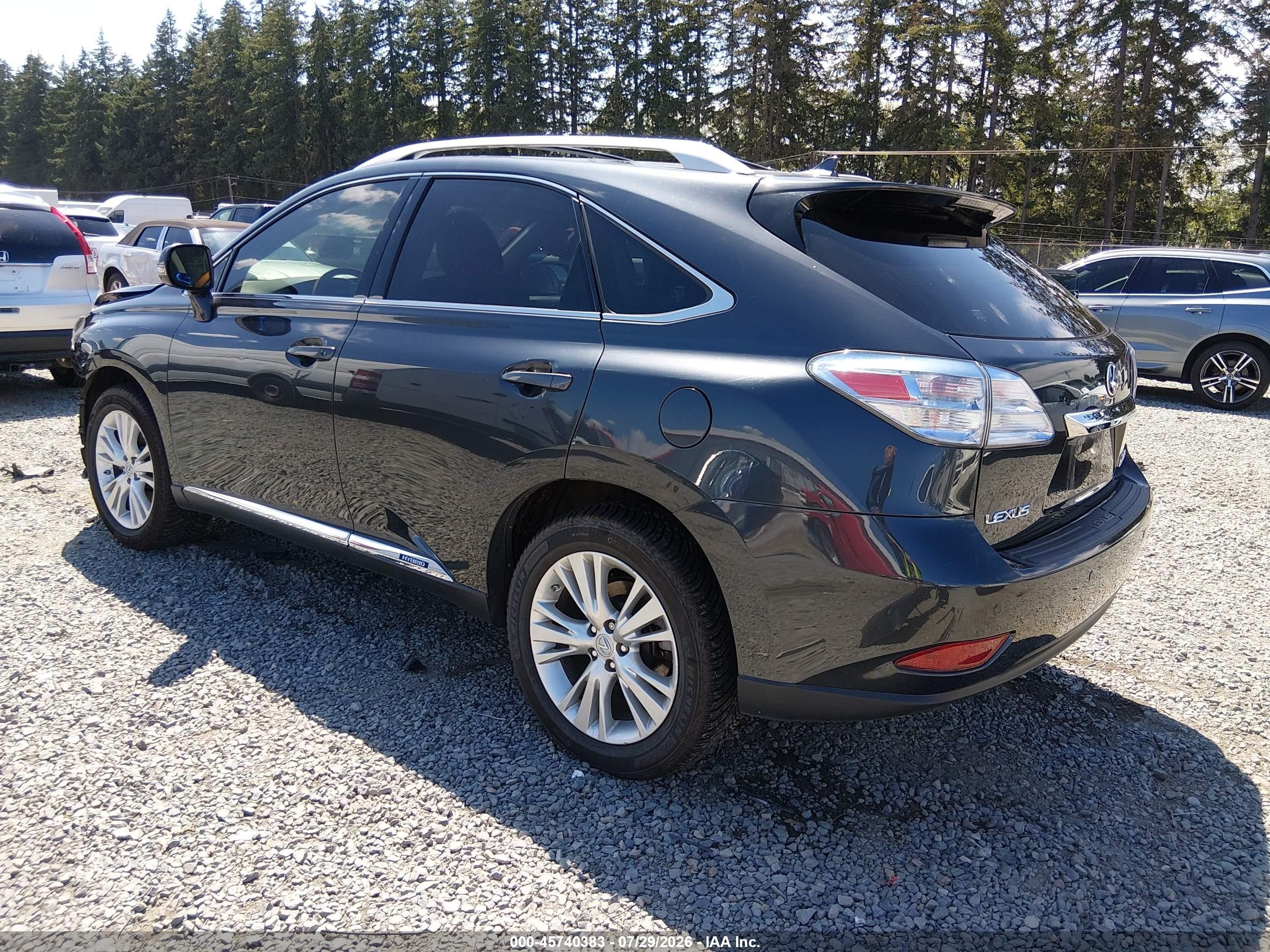 2010 Lexus Rx 450h   Серый vin: JTJBC1BA9A2402503