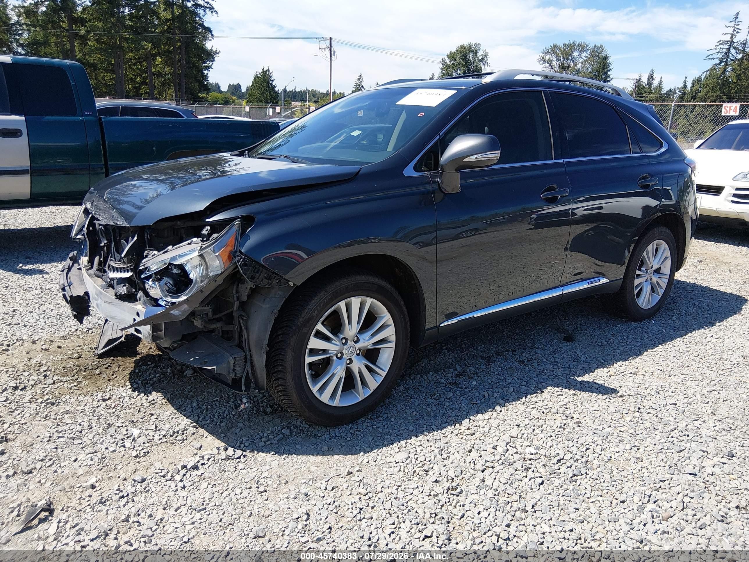 2010 Lexus Rx 450h   Серый vin: JTJBC1BA9A2402503