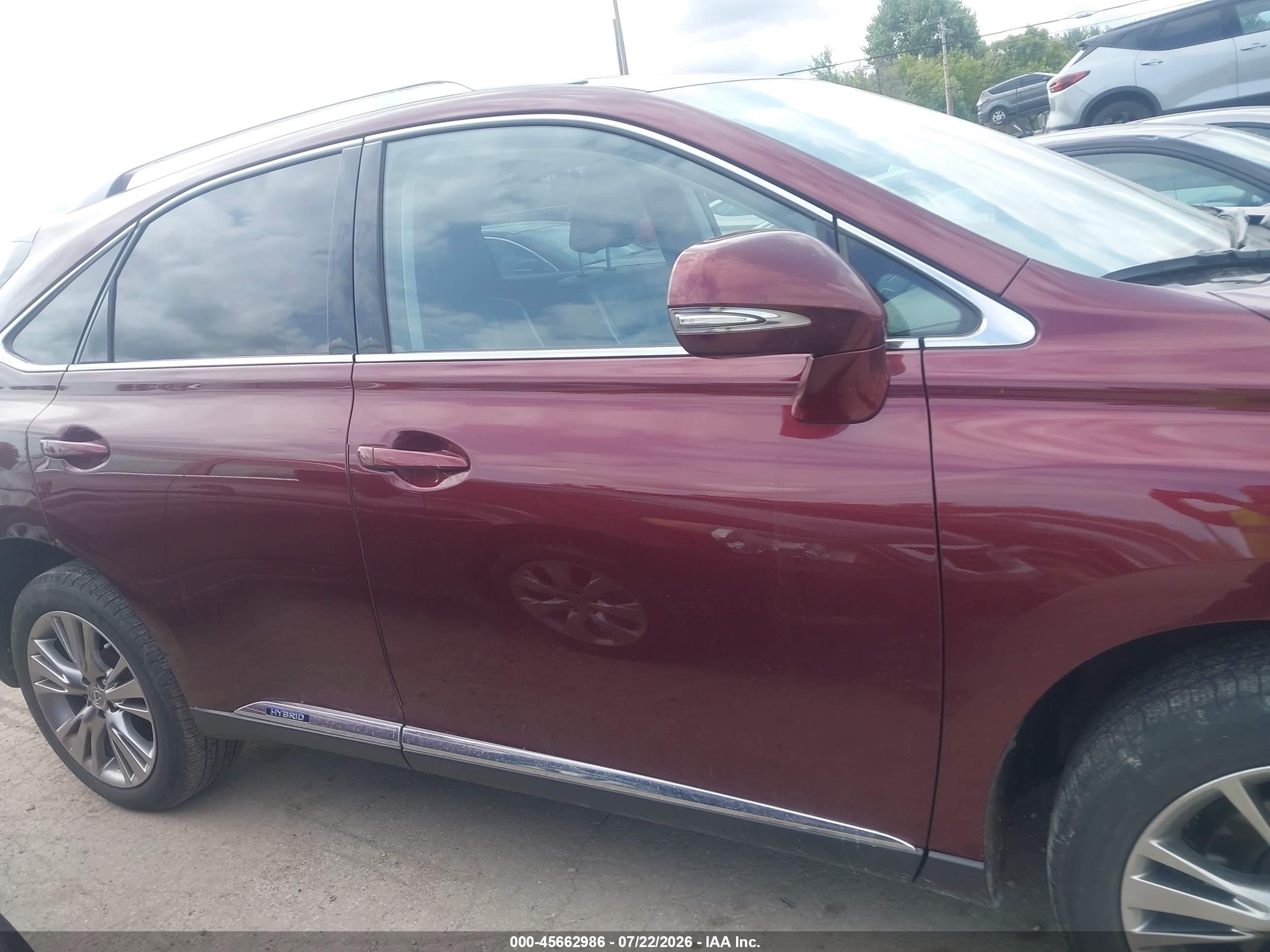 2013 Lexus Rx 450h   Maroon vin: JTJBC1BA9D2064976