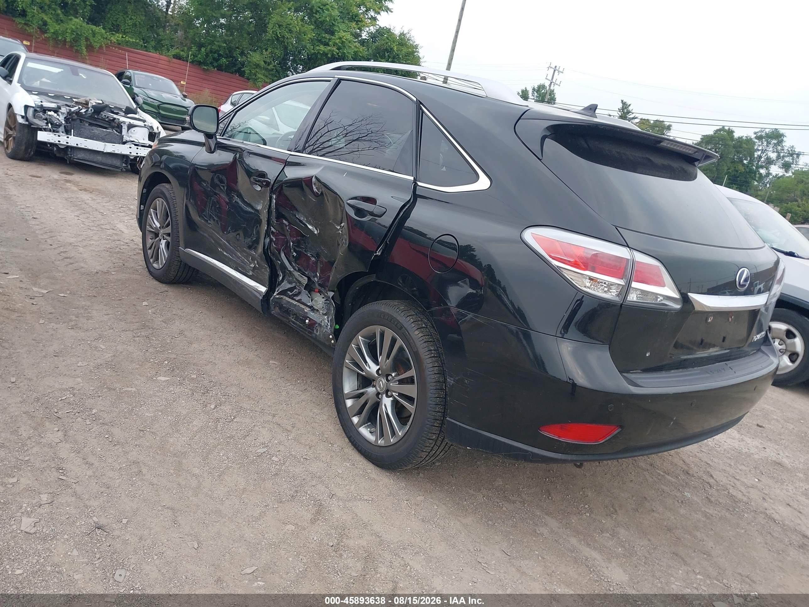 2013 Lexus Rx 450h Black vin: JTJBC1BA9D2442021