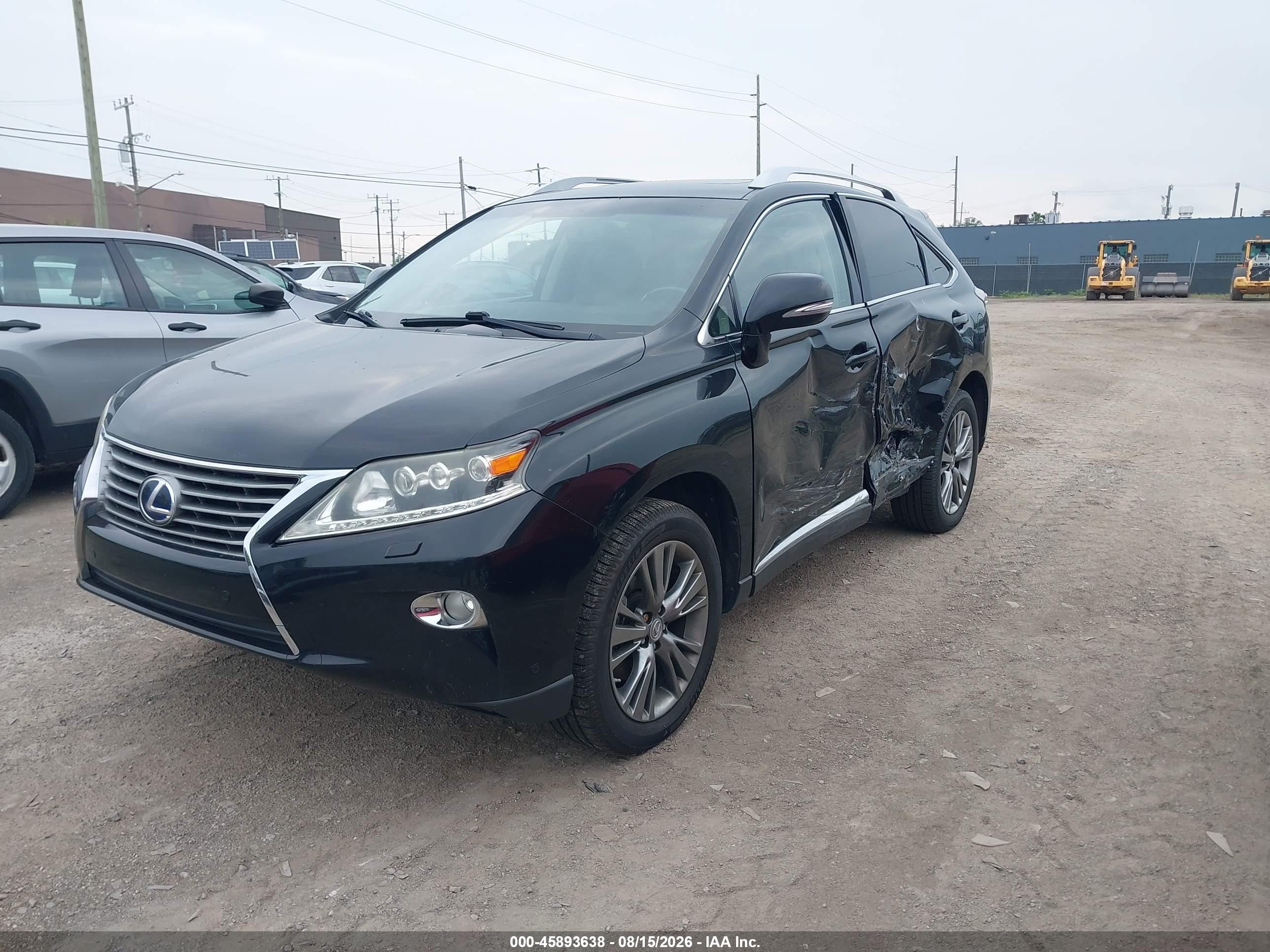 2013 Lexus Rx 450h Black vin: JTJBC1BA9D2442021