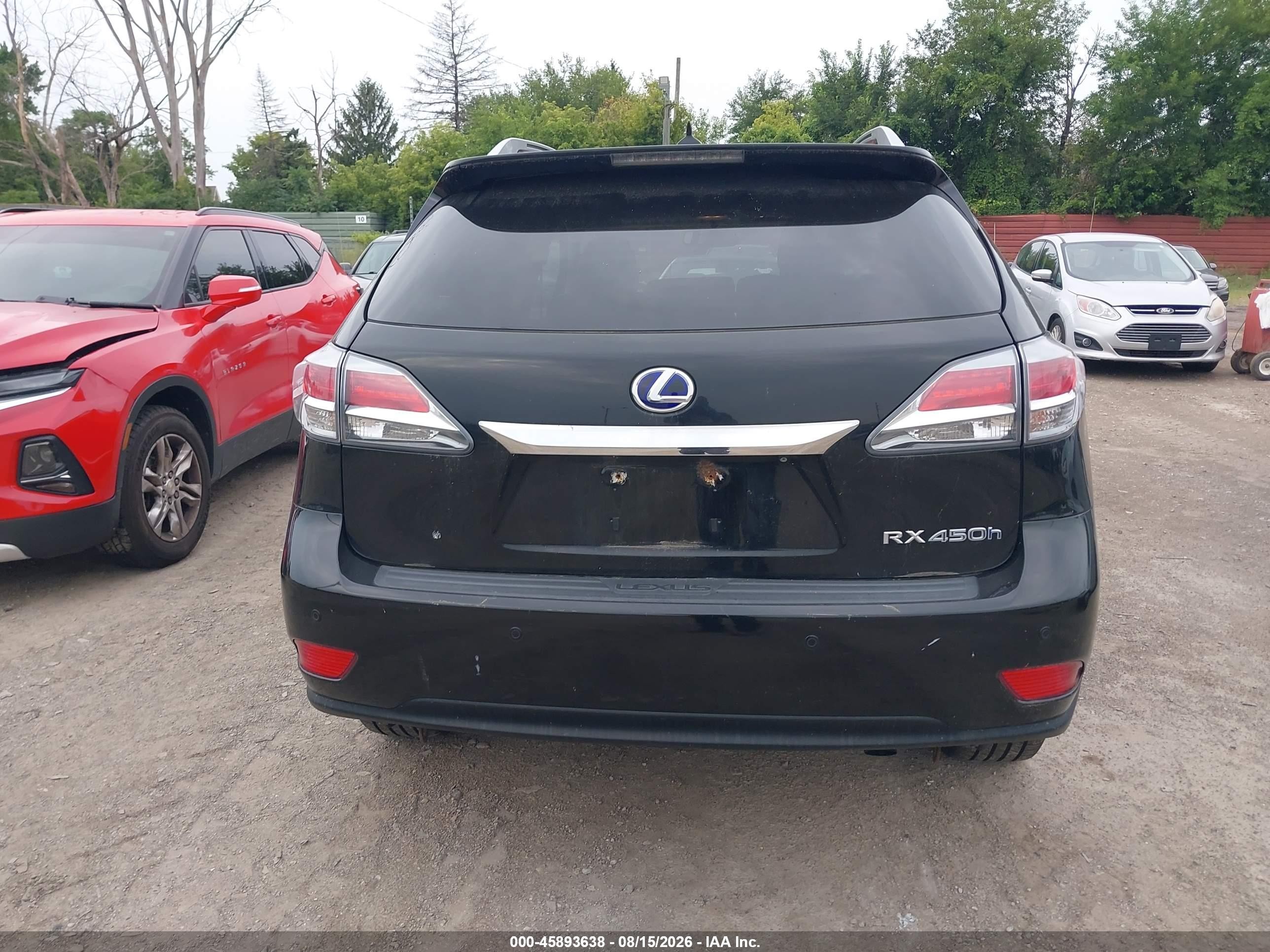 2013 Lexus Rx 450h Black vin: JTJBC1BA9D2442021