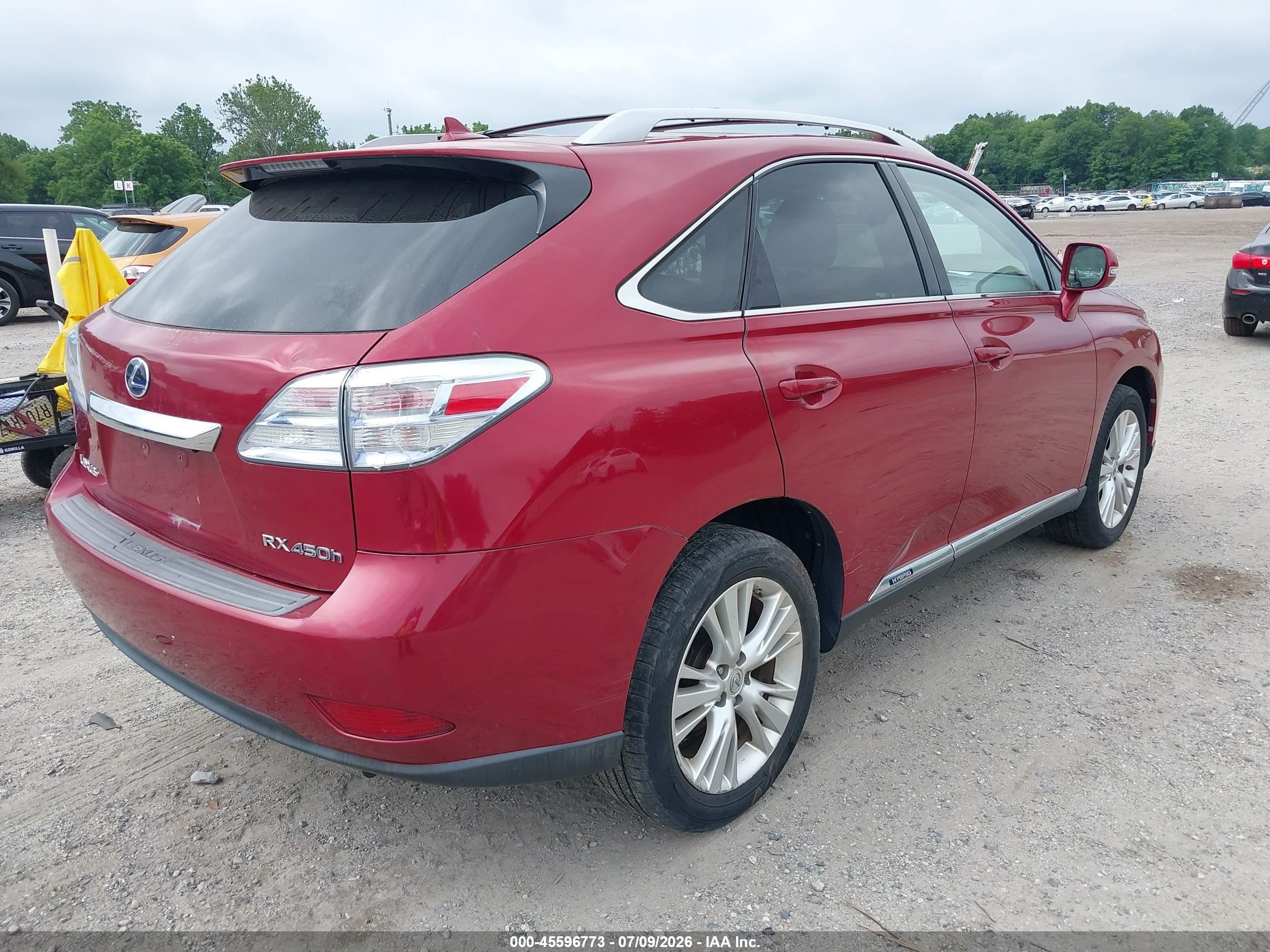 2010 Lexus Rx 450h   Red vin: JTJBC1BAXA2008055