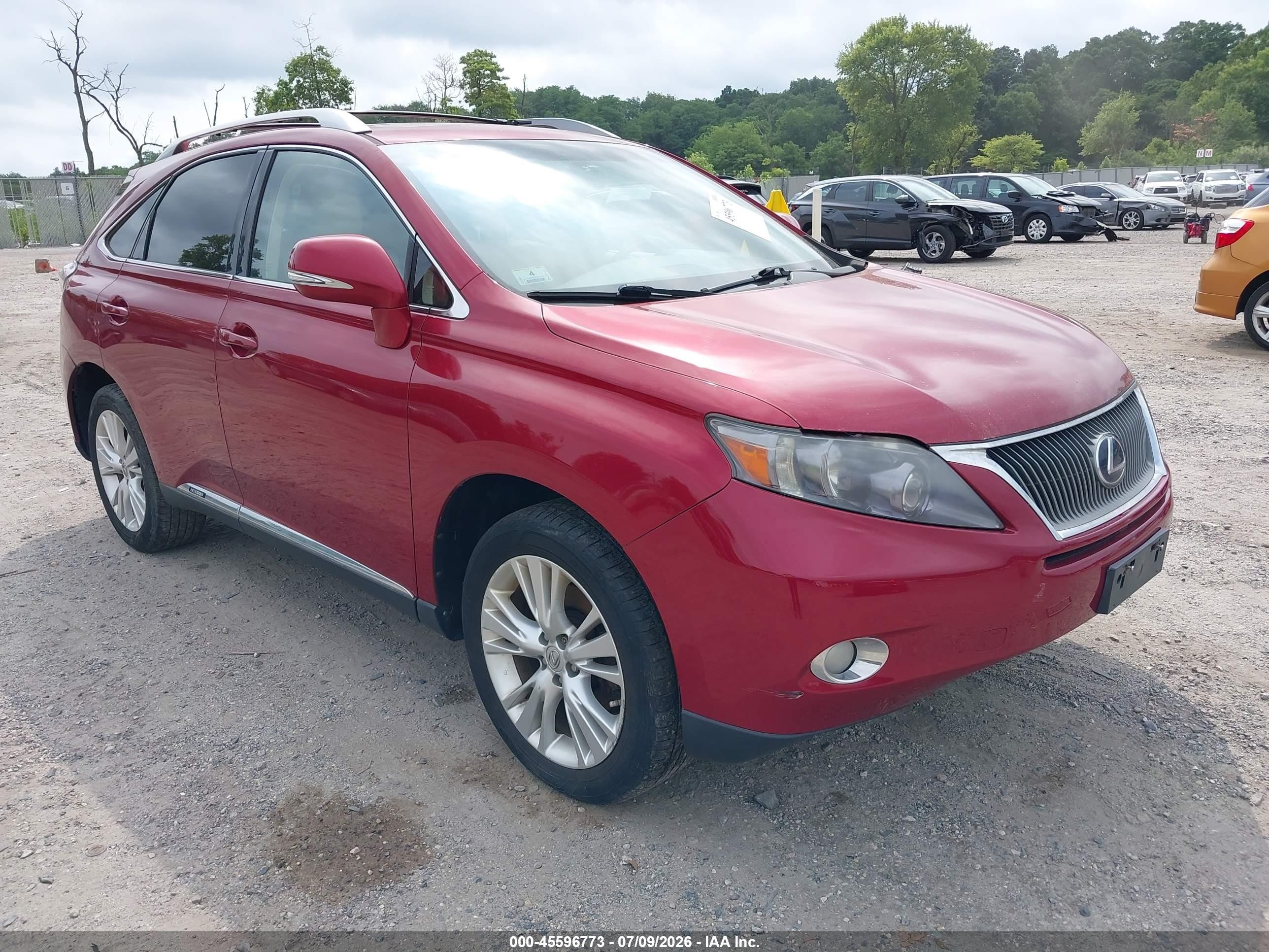 2010 Lexus Rx 450h   Red vin: JTJBC1BAXA2008055