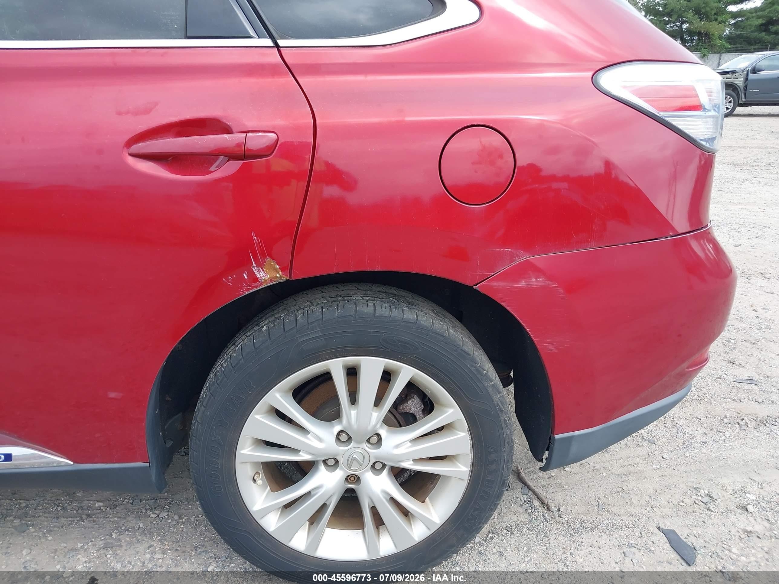 2010 Lexus Rx 450h   Red vin: JTJBC1BAXA2008055