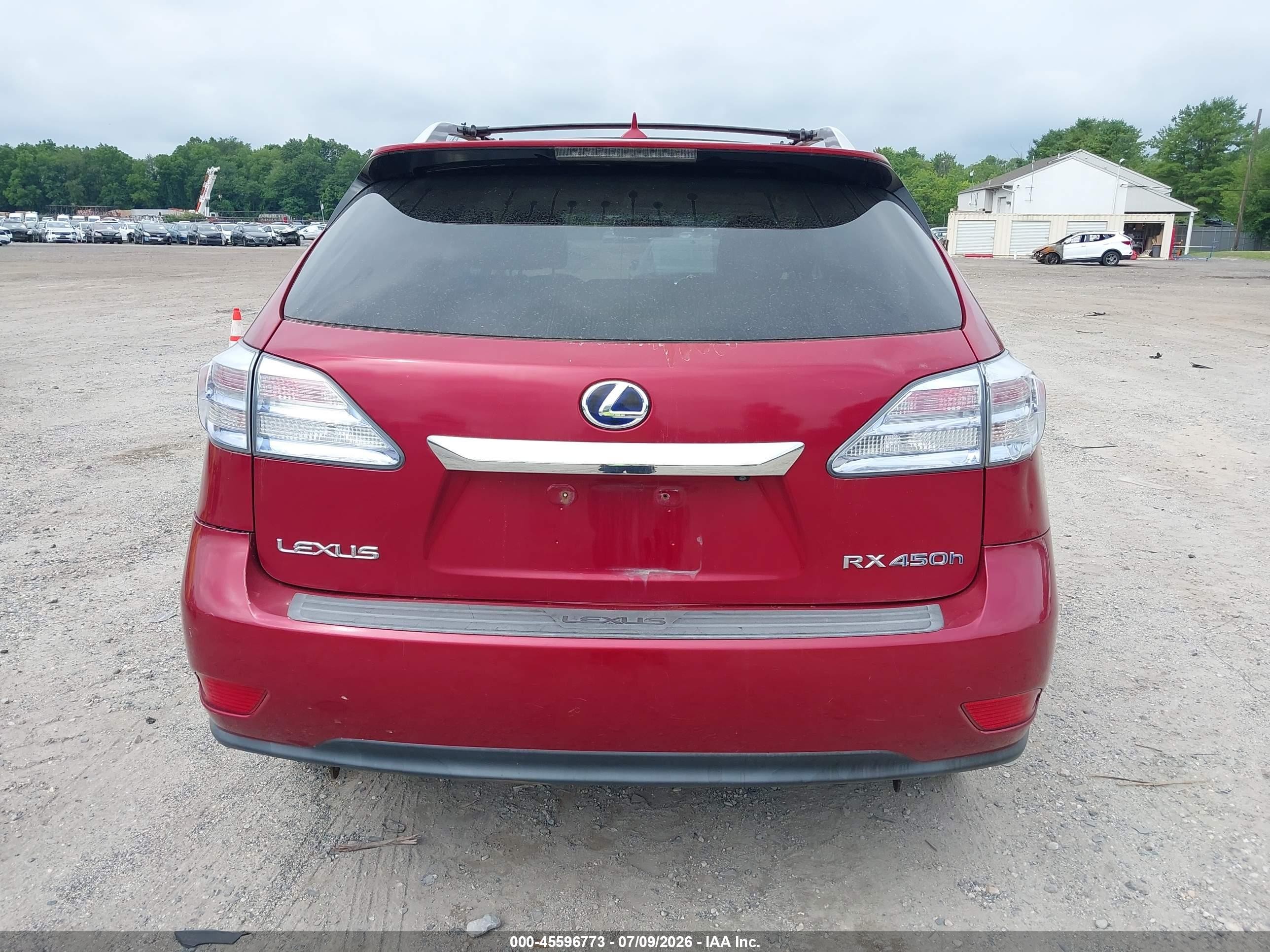 2010 Lexus Rx 450h   Red vin: JTJBC1BAXA2008055