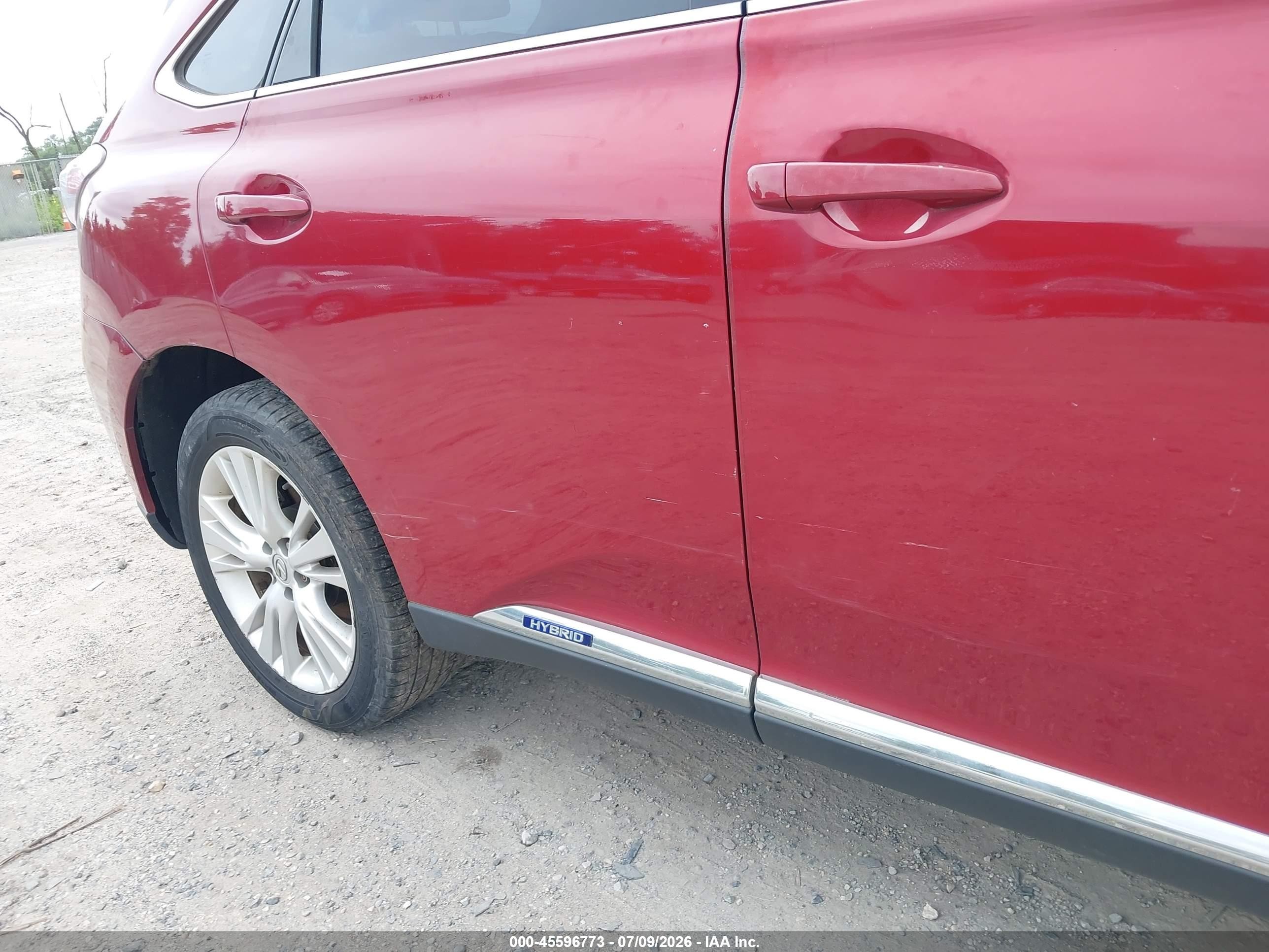 2010 Lexus Rx 450h   Red vin: JTJBC1BAXA2008055