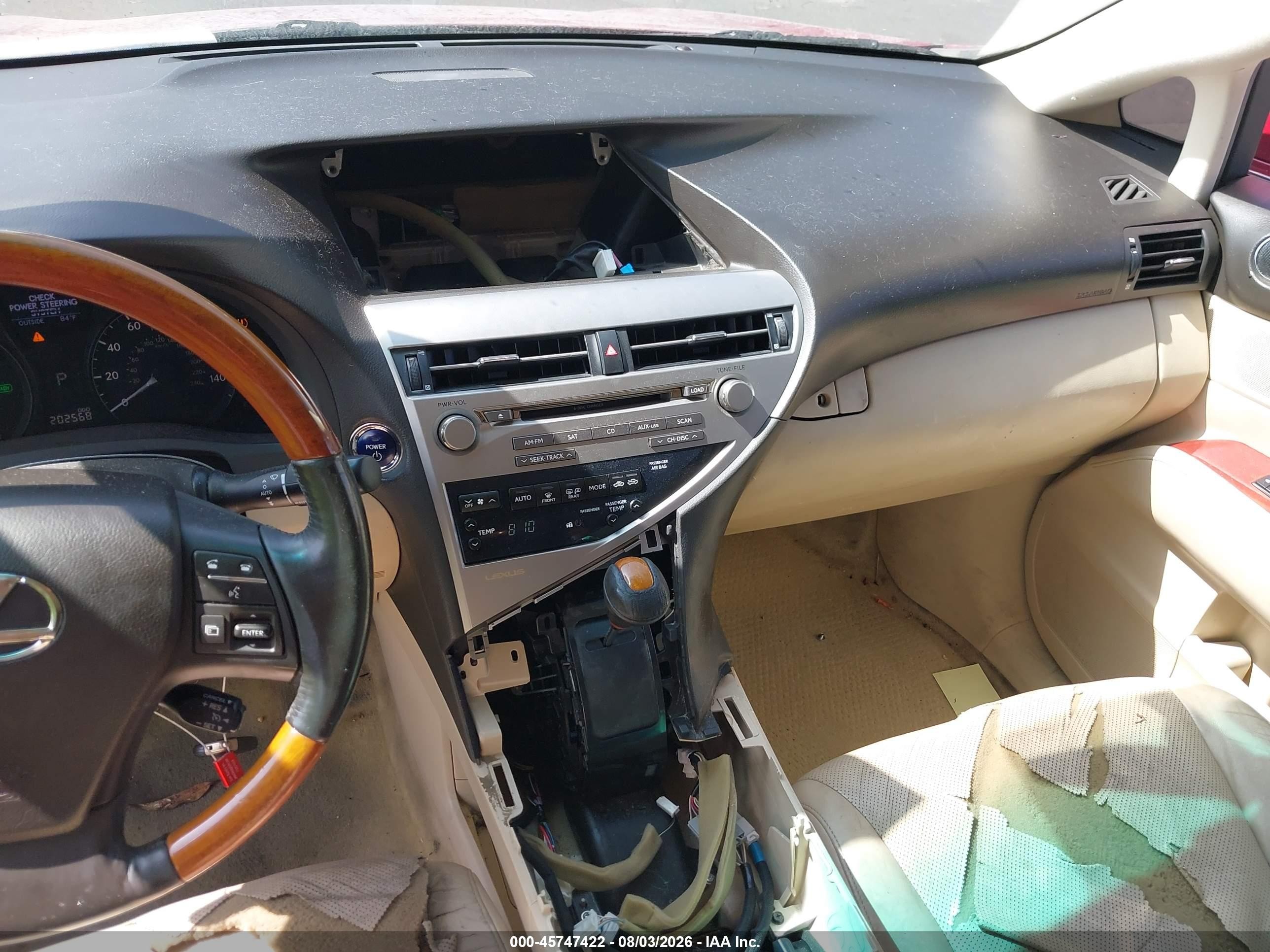 2010 Lexus Rx 450h Red vin: JTJBC1BAXA2020898
