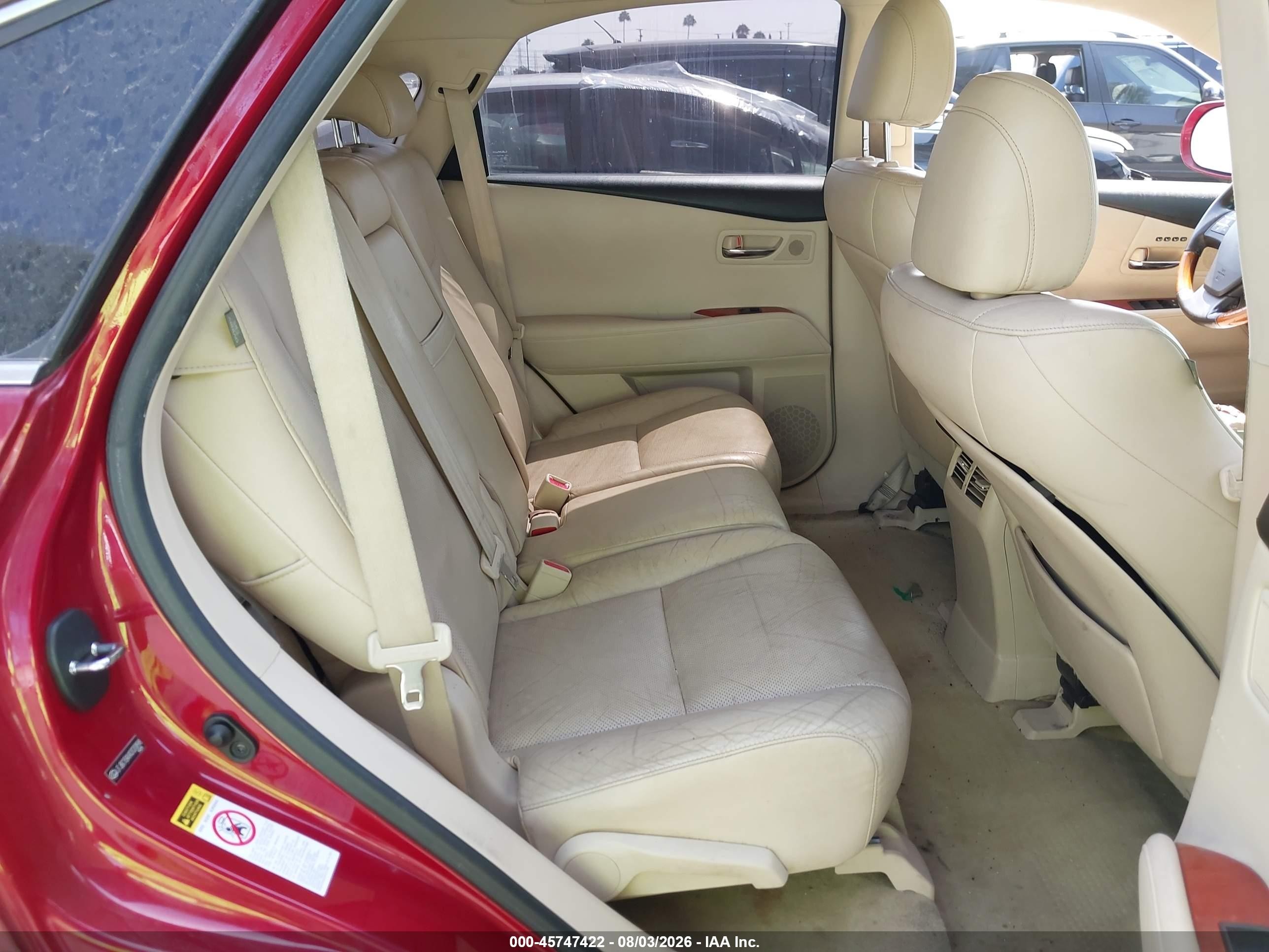 2010 Lexus Rx 450h Red vin: JTJBC1BAXA2020898