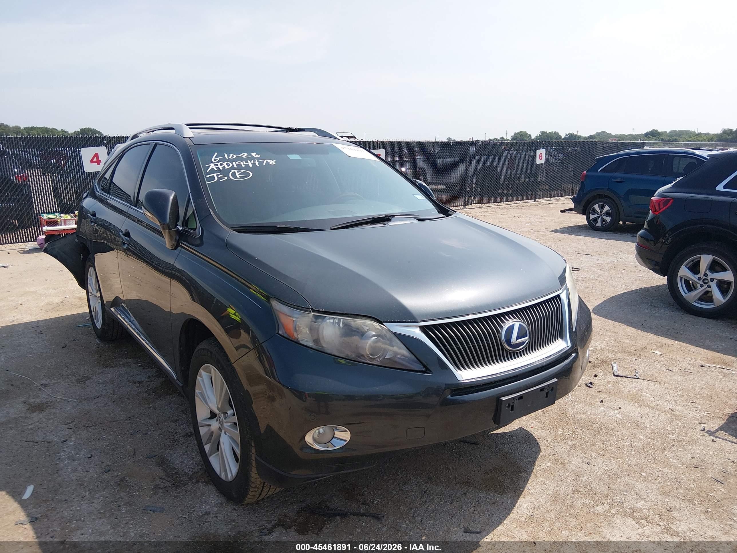2010 Lexus Rx 450h   Gray vin: JTJBC1BAXA2023235