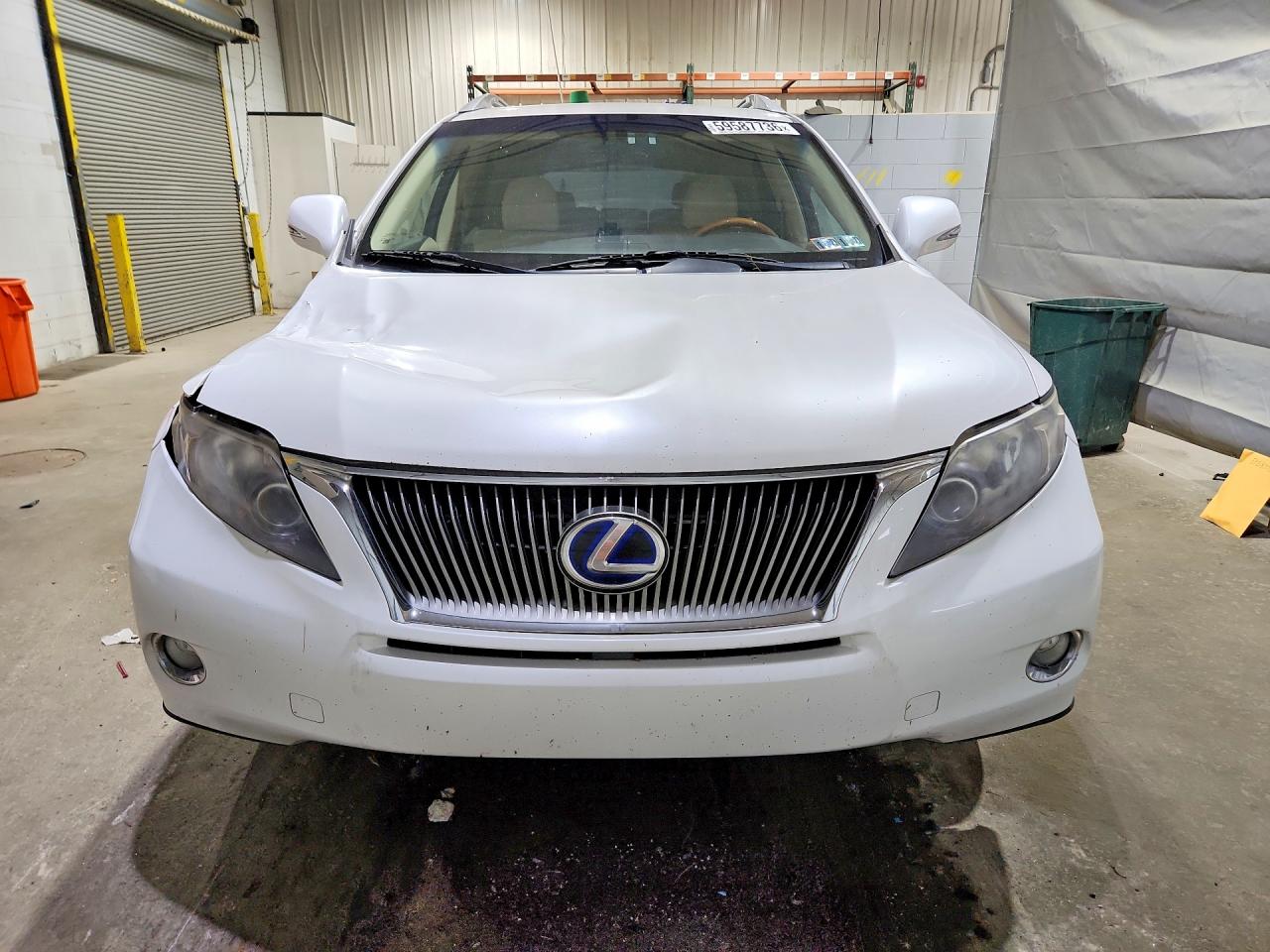 2010 Lexus Rx 450h White vin: JTJBC1BAXA2029911