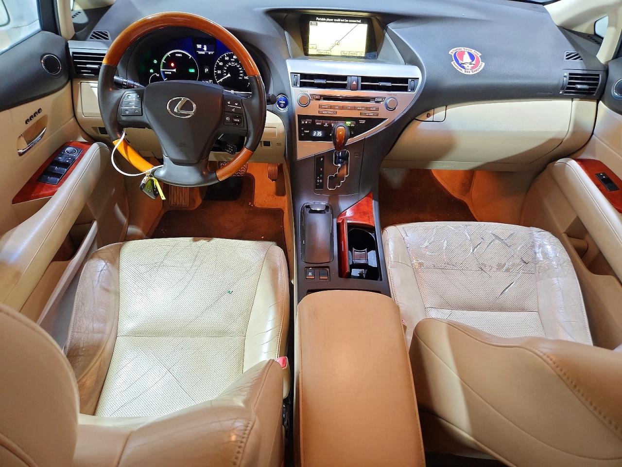 2010 Lexus Rx 450h White vin: JTJBC1BAXA2029911