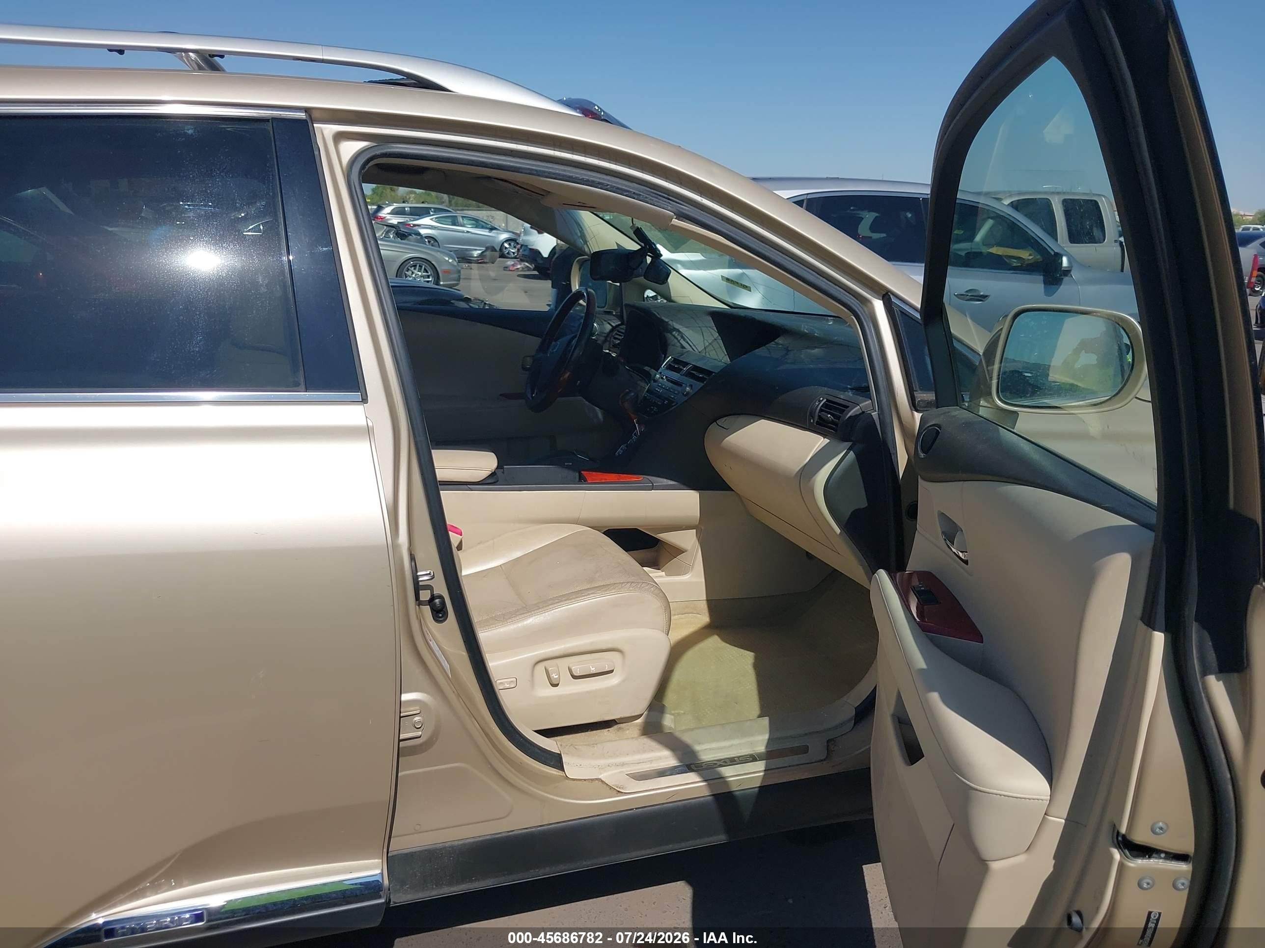 2010 Lexus Rx 450h   Золотой vin: JTJBC1BAXA2401876
