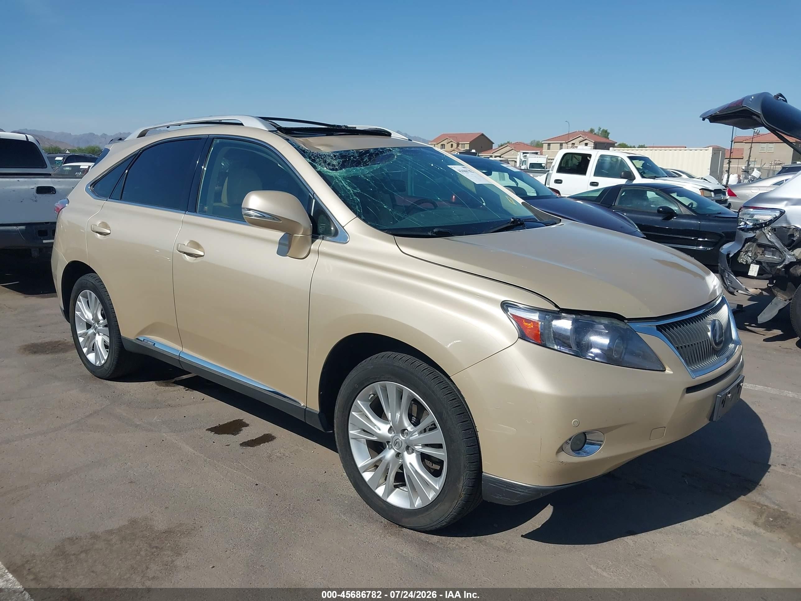 2010 Lexus Rx 450h   Золотой vin: JTJBC1BAXA2401876