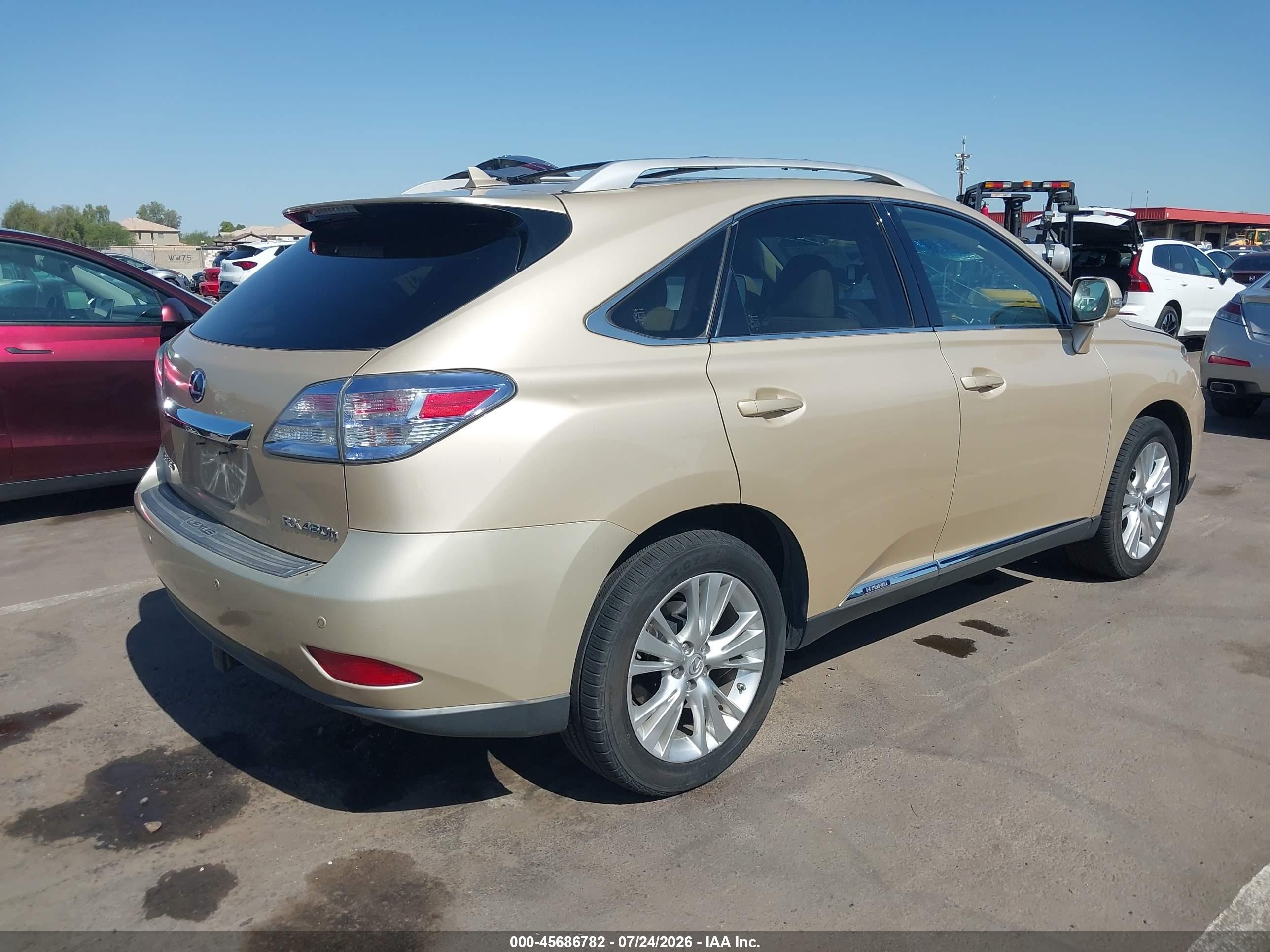 2010 Lexus Rx 450h   Золотой vin: JTJBC1BAXA2401876