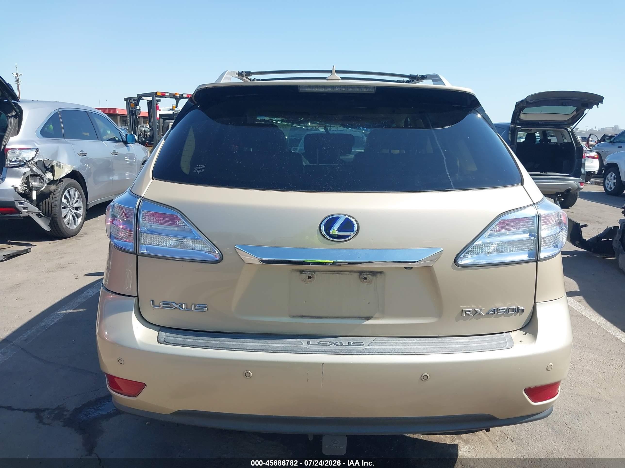 2010 Lexus Rx 450h   Золотой vin: JTJBC1BAXA2401876