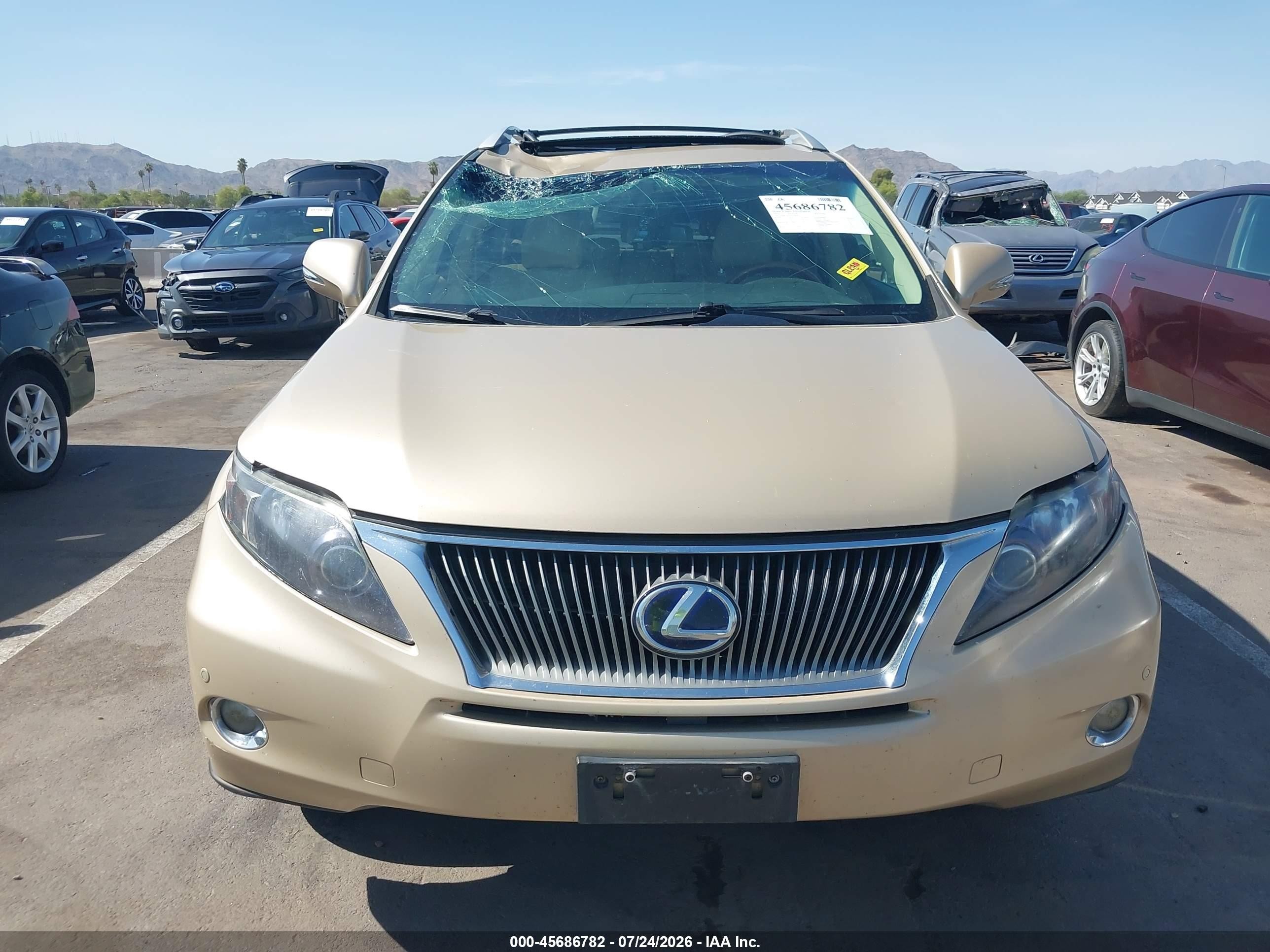 2010 Lexus Rx 450h   Золотой vin: JTJBC1BAXA2401876