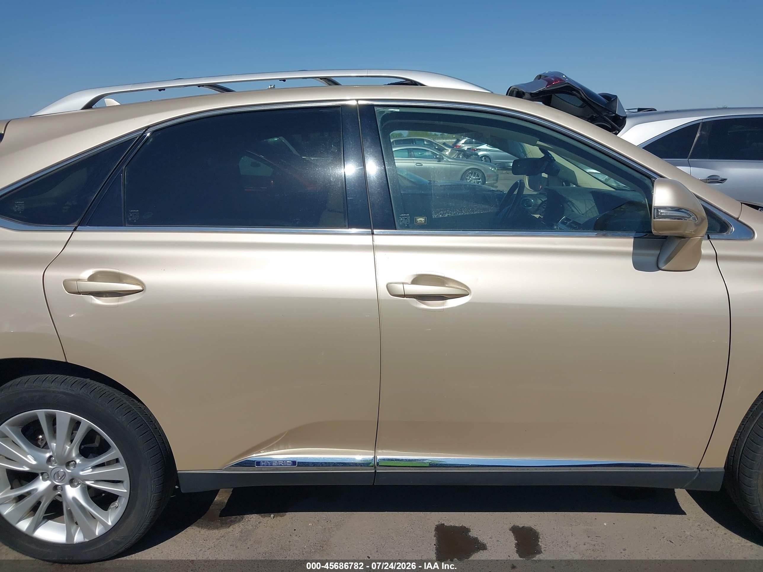 2010 Lexus Rx 450h   Золотой vin: JTJBC1BAXA2401876