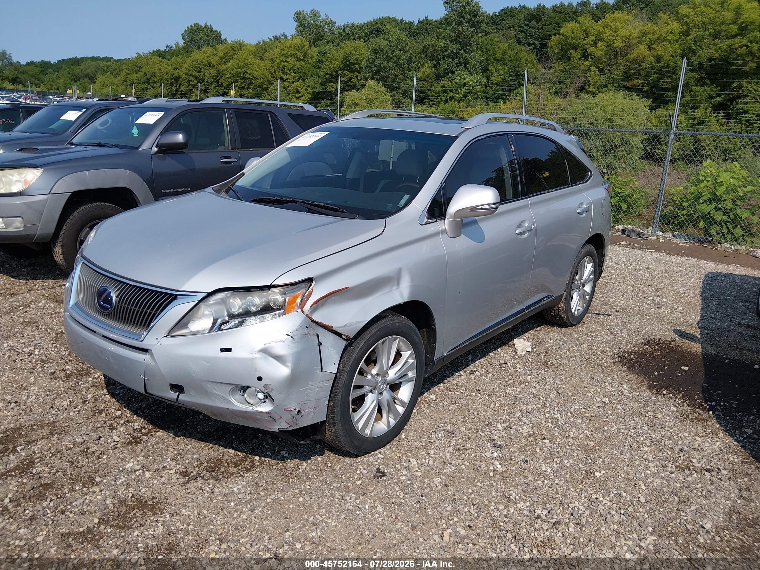 2011 Lexus Rx 450h   Silver vin: JTJBC1BAXB2036567