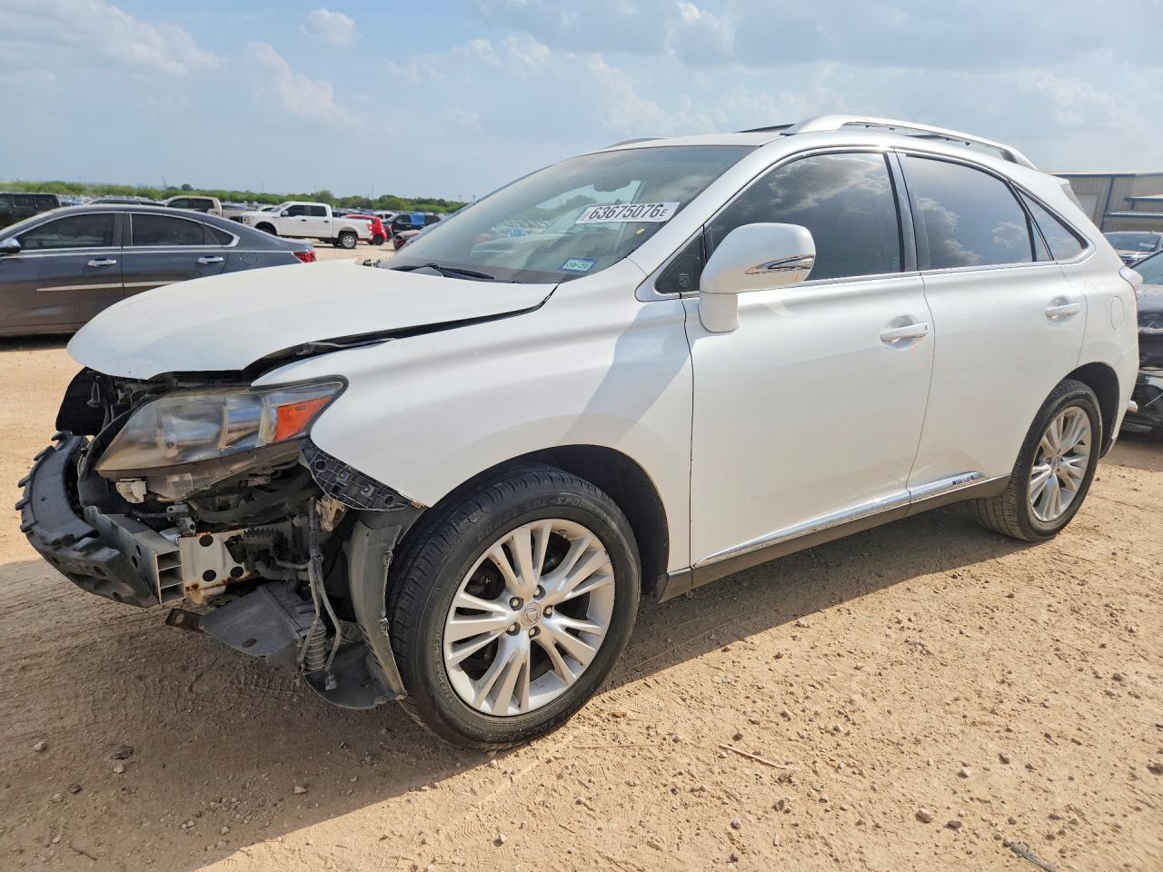 2012 Lexus Rx 450h White vin: JTJBC1BAXC2427607