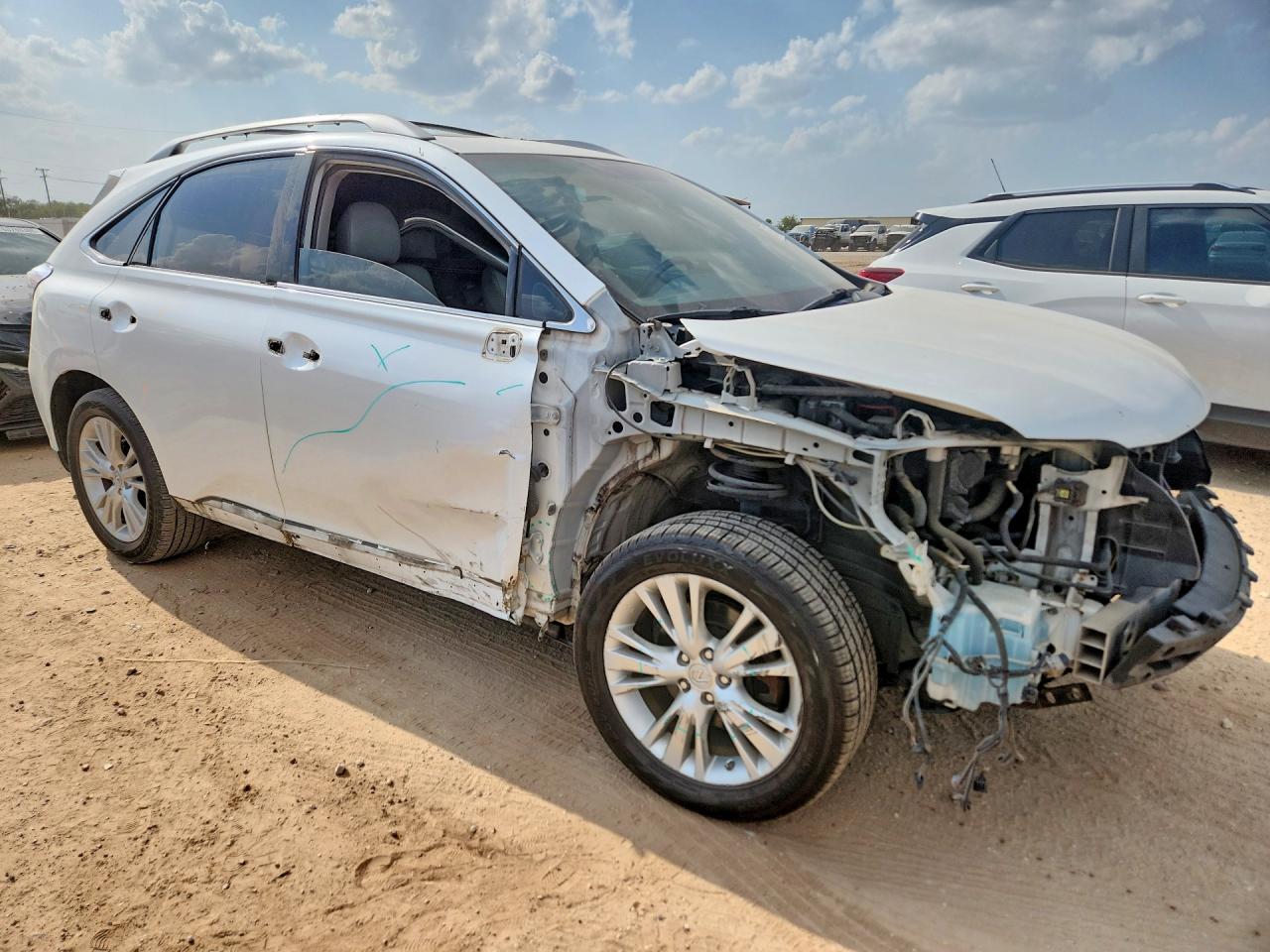 2012 Lexus Rx 450h White vin: JTJBC1BAXC2427607