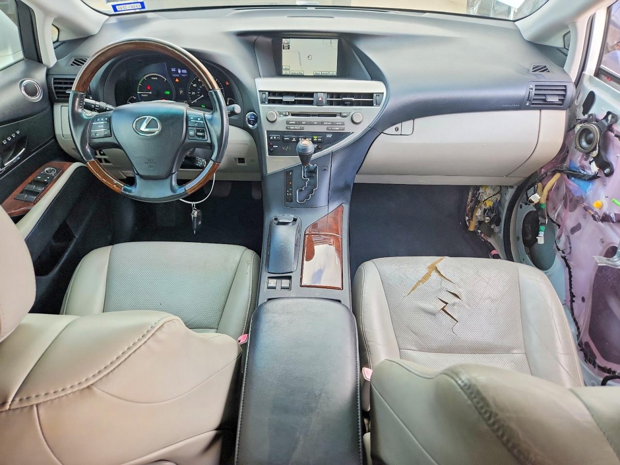 2012 Lexus Rx 450h White vin: JTJBC1BAXC2427607