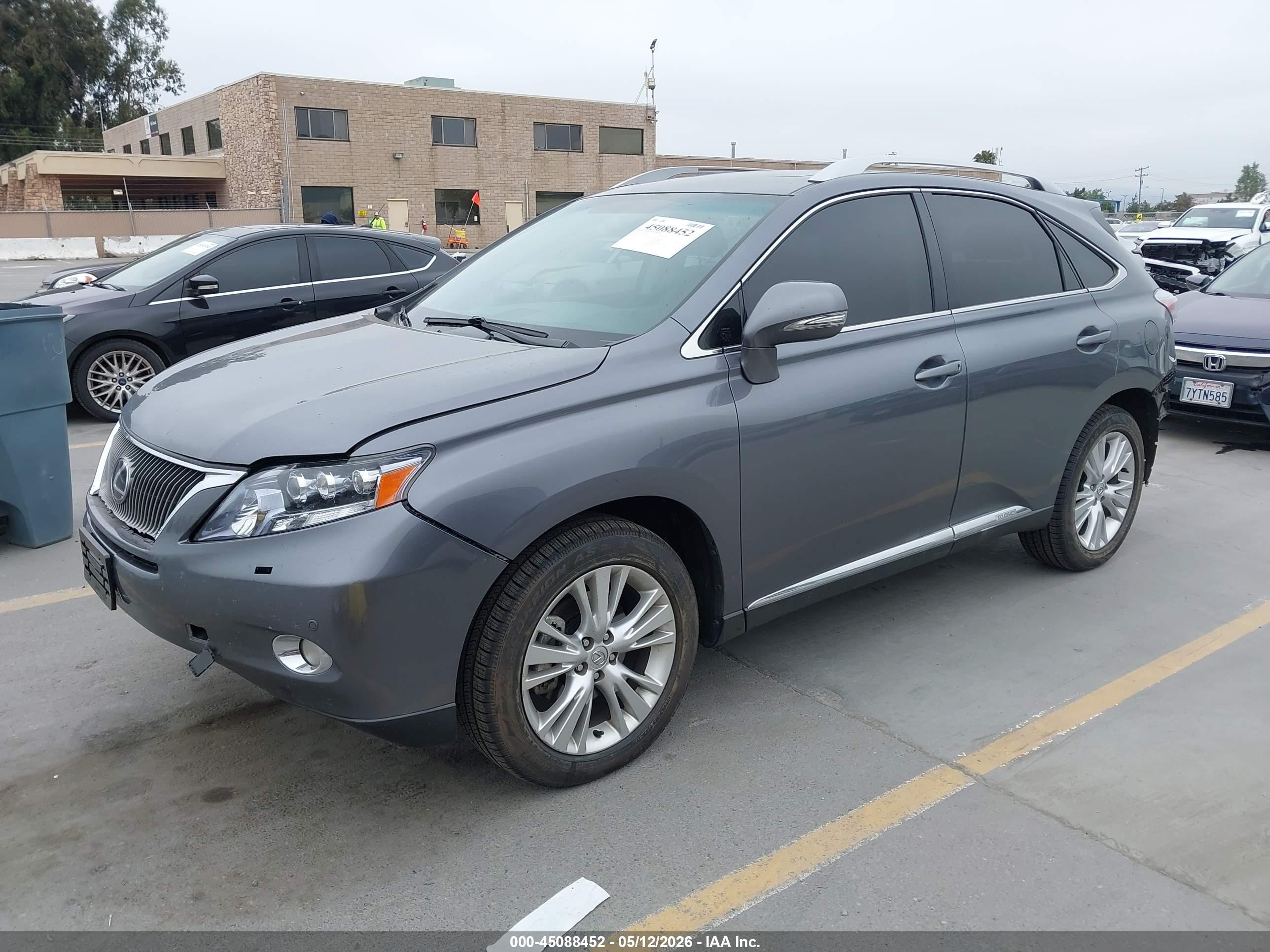2012 Lexus Rx 450h Серый vin: JTJBC1BAXC2434749