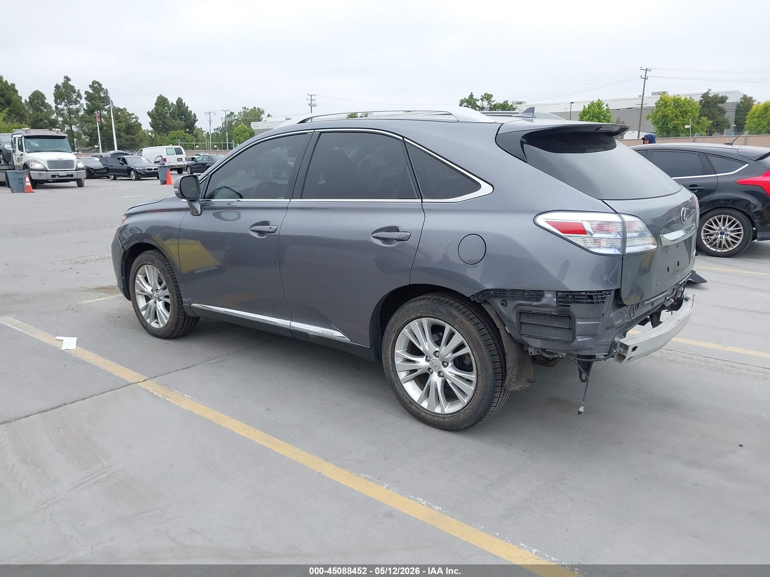 2012 Lexus Rx 450h Серый vin: JTJBC1BAXC2434749