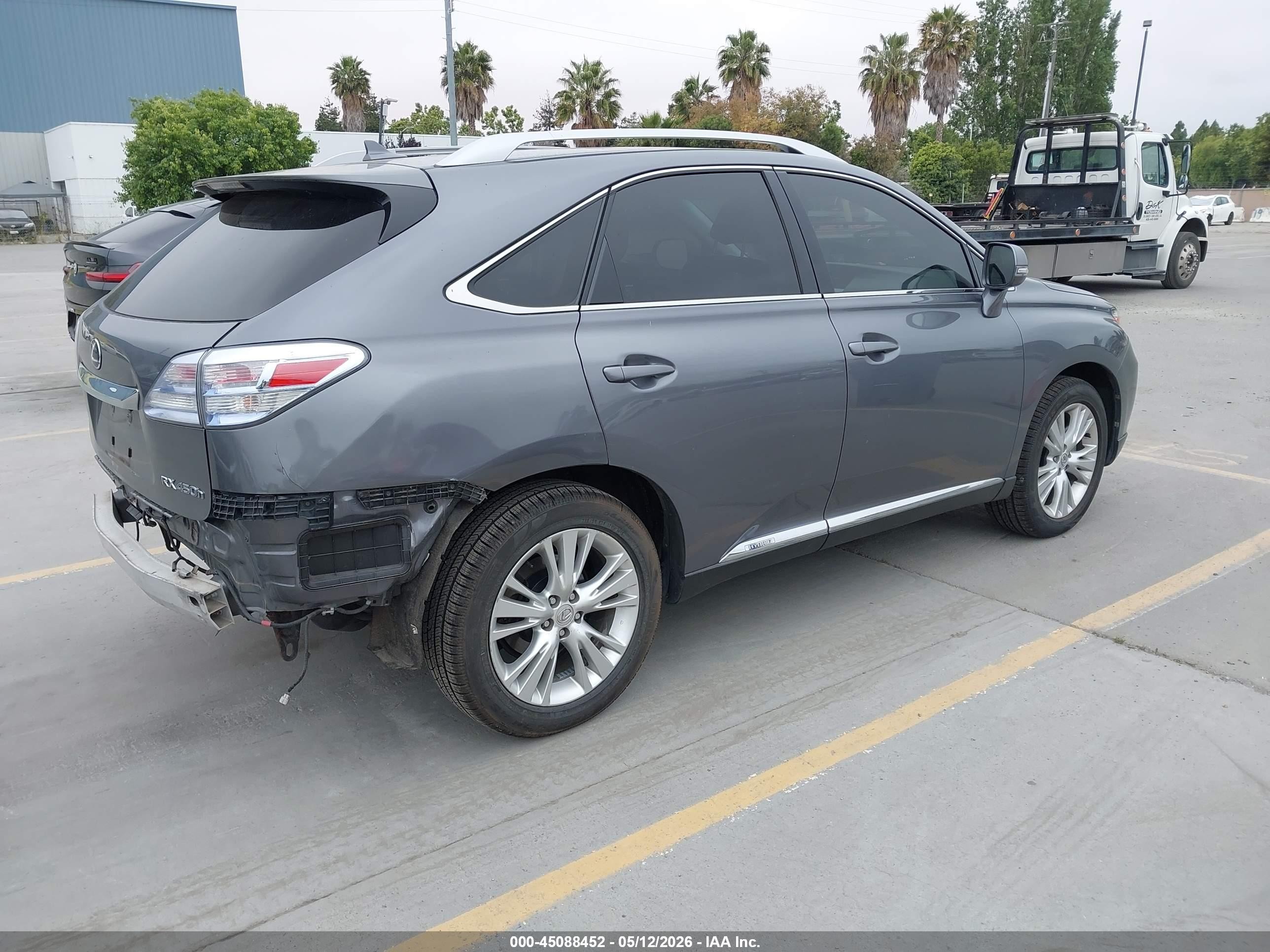 2012 Lexus Rx 450h Серый vin: JTJBC1BAXC2434749