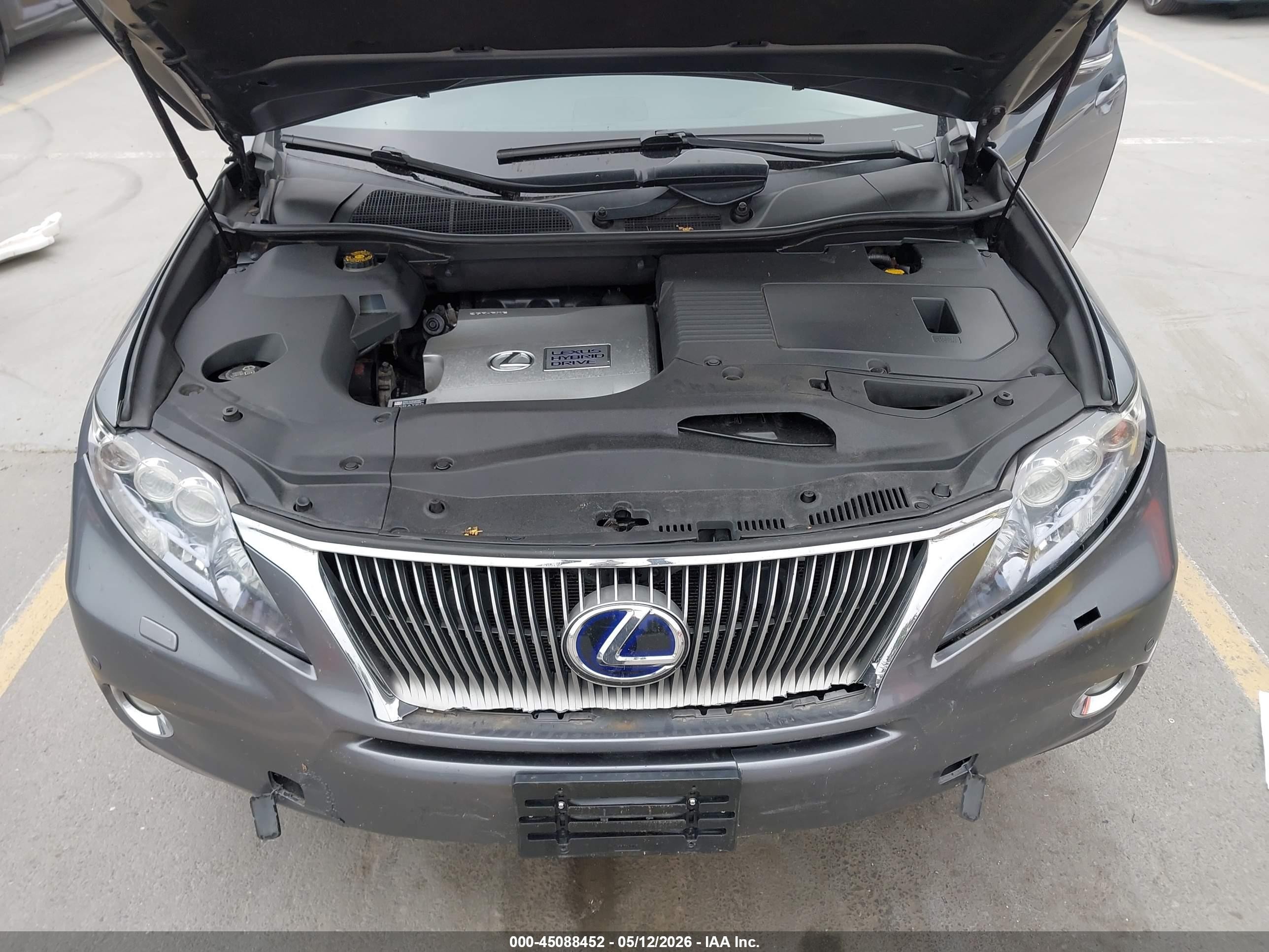 2012 Lexus Rx 450h Серый vin: JTJBC1BAXC2434749