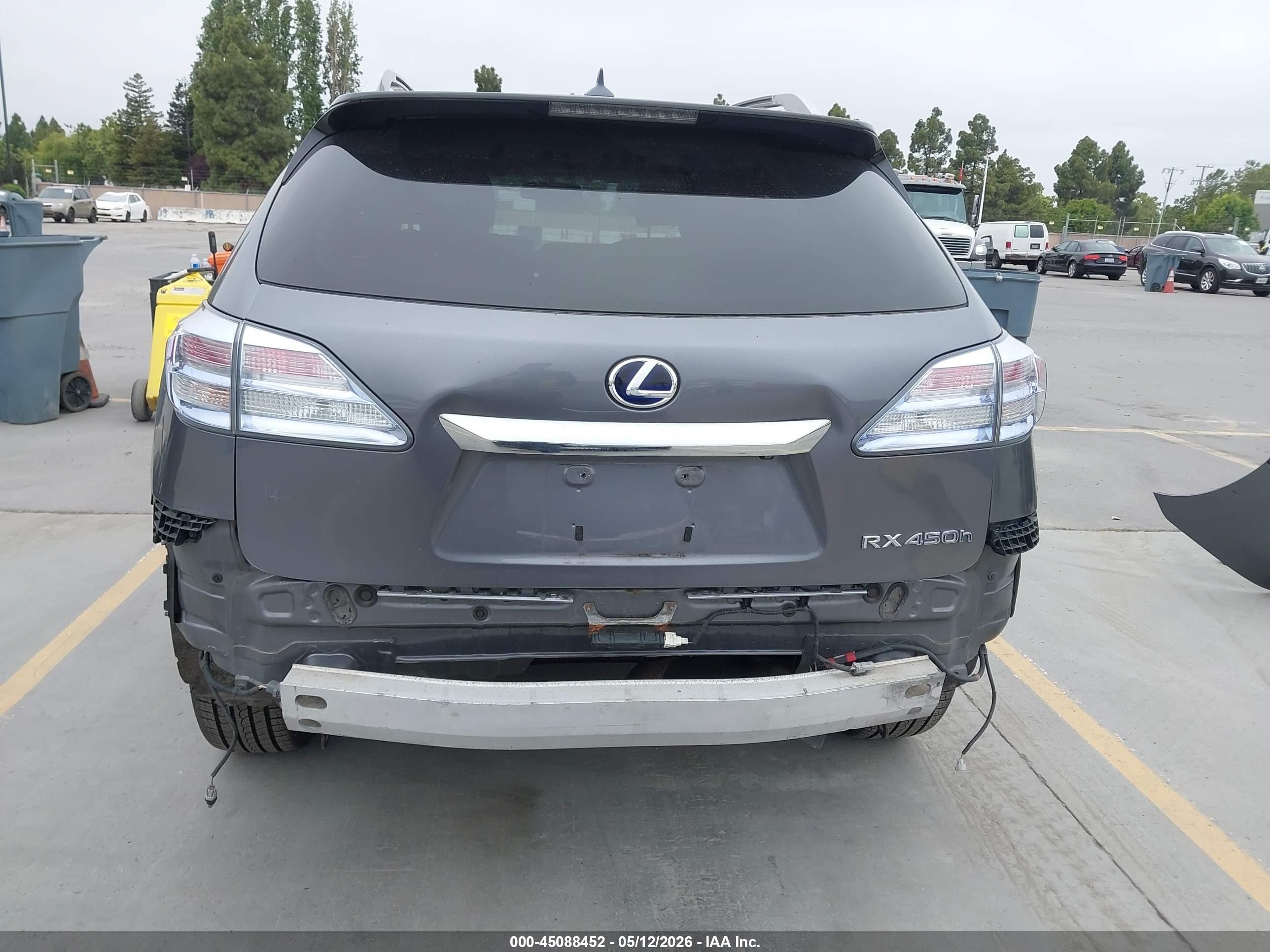 2012 Lexus Rx 450h Серый vin: JTJBC1BAXC2434749