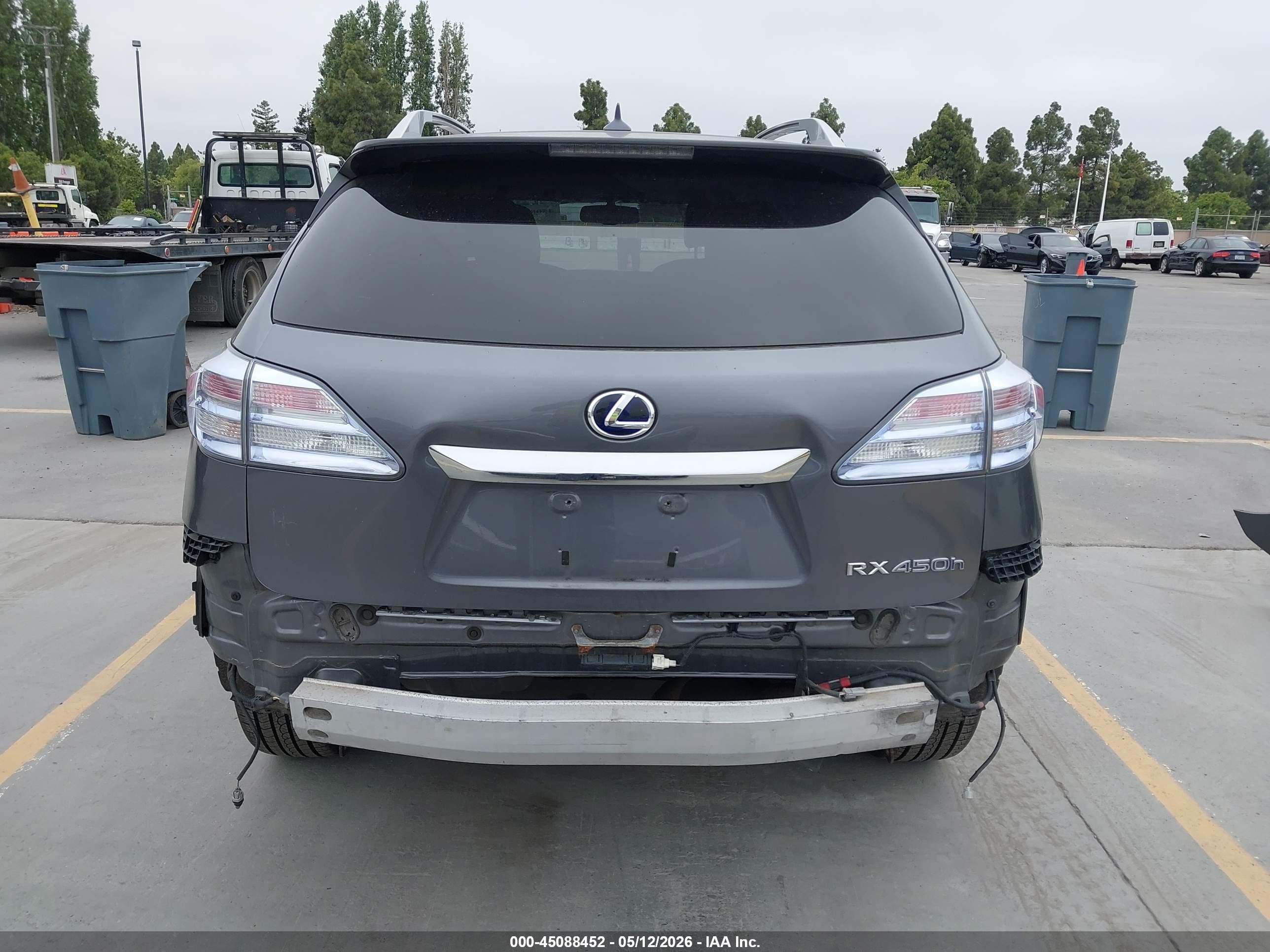 2012 Lexus Rx 450h Серый vin: JTJBC1BAXC2434749