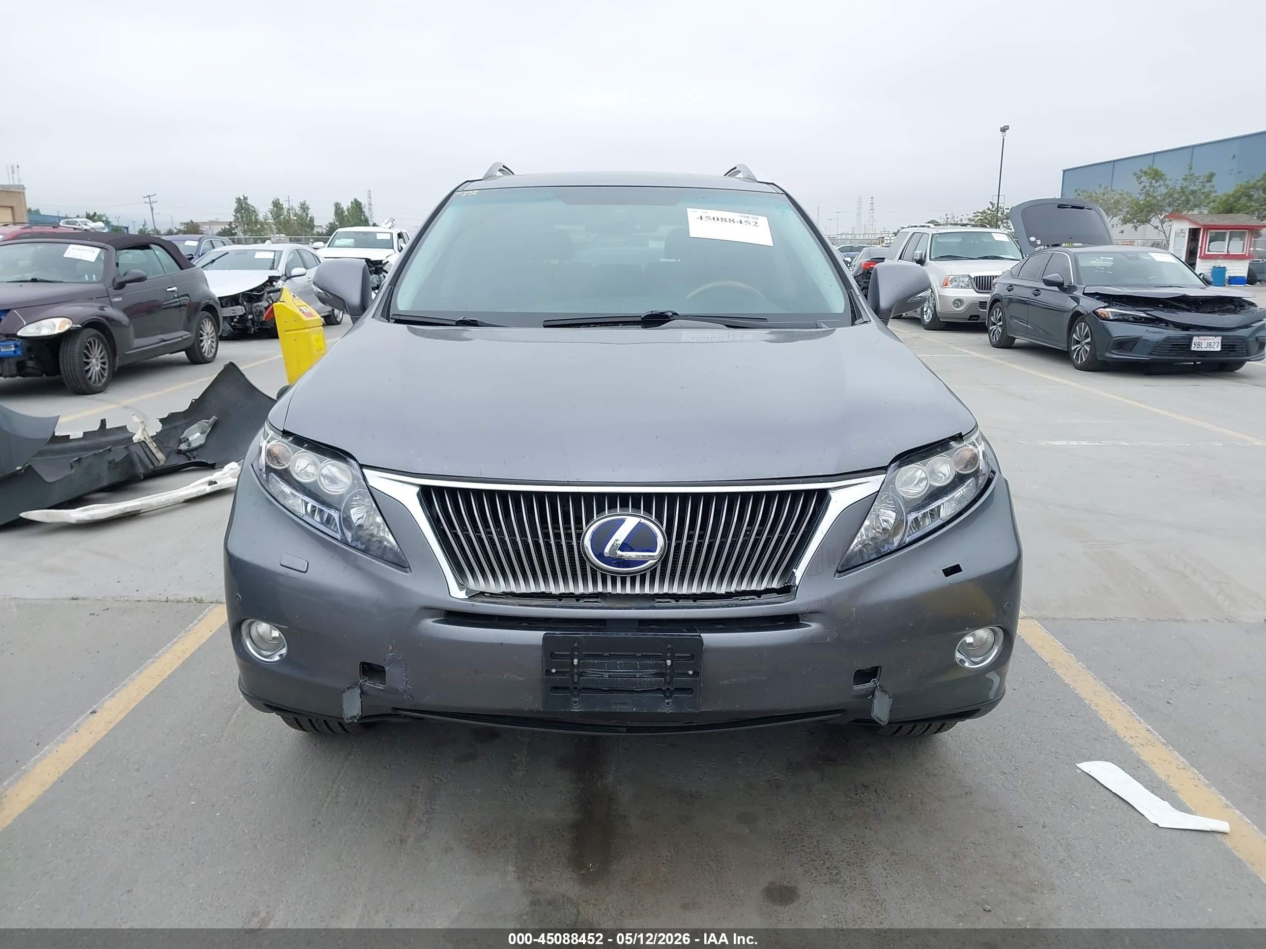 2012 Lexus Rx 450h Серый vin: JTJBC1BAXC2434749