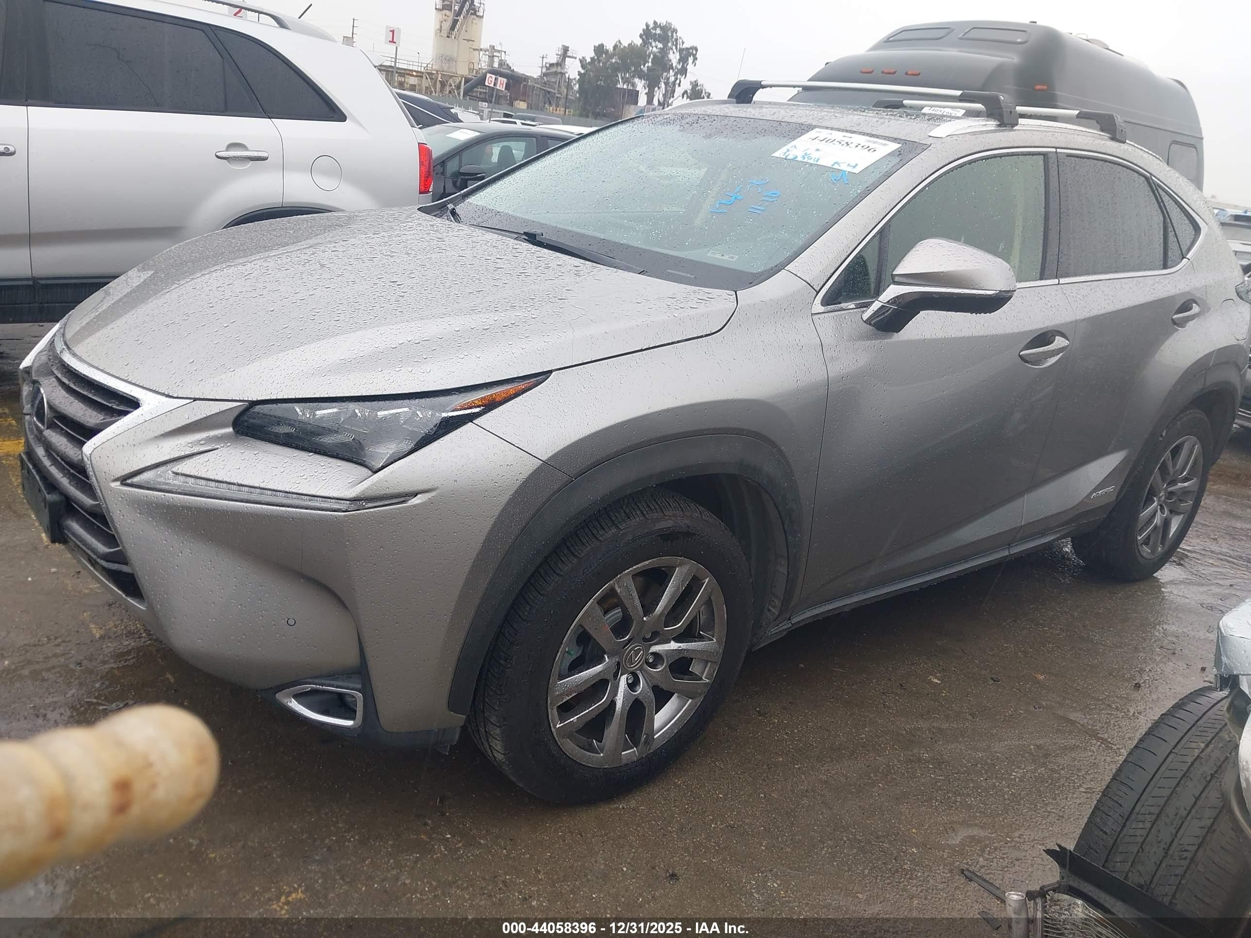 2015 Lexus Nx 300h   Gray vin: JTJBJRBZ1F2013002
