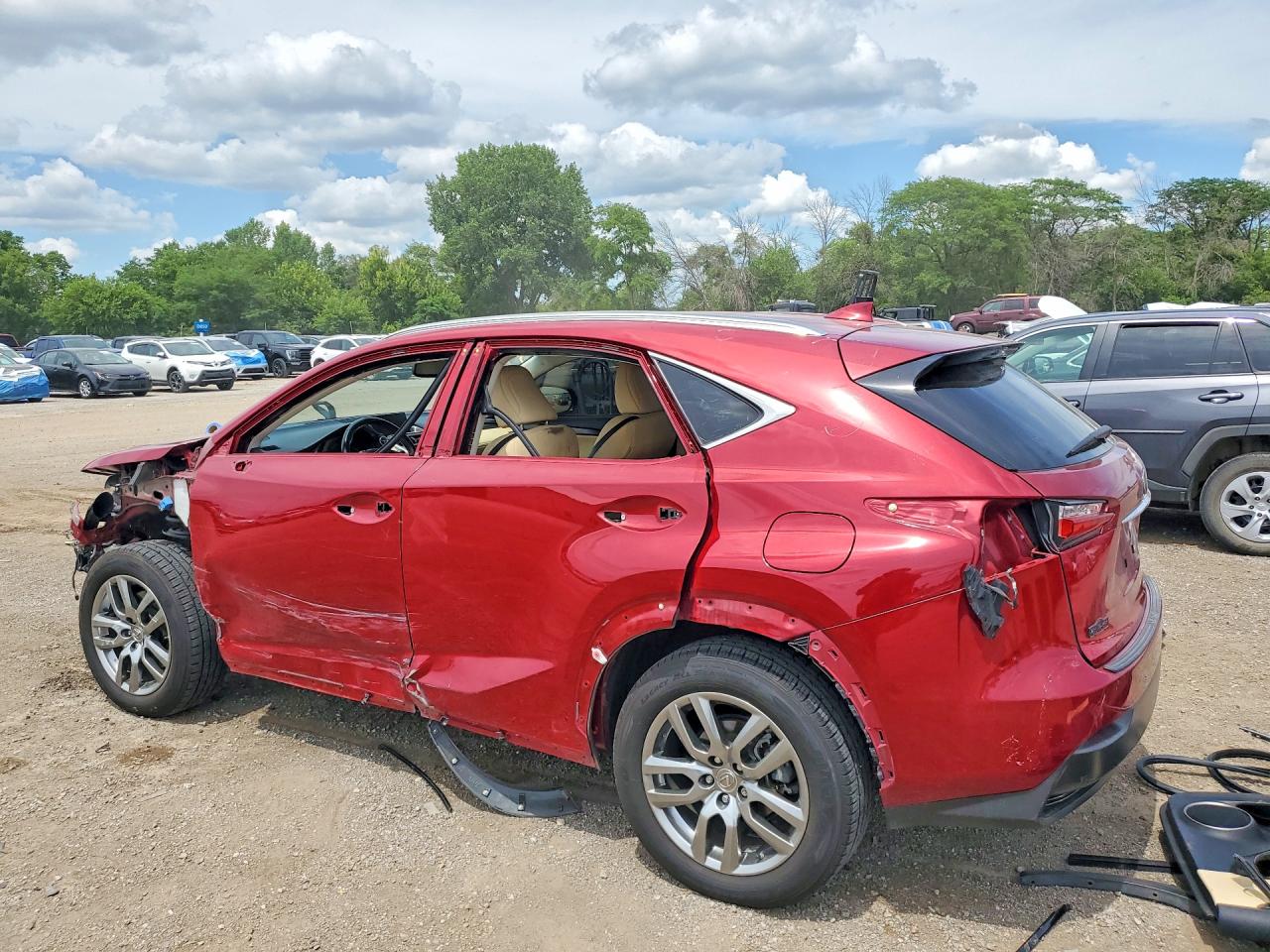2015 Lexus Nx 300h Red vin: JTJBJRBZ1F2015123