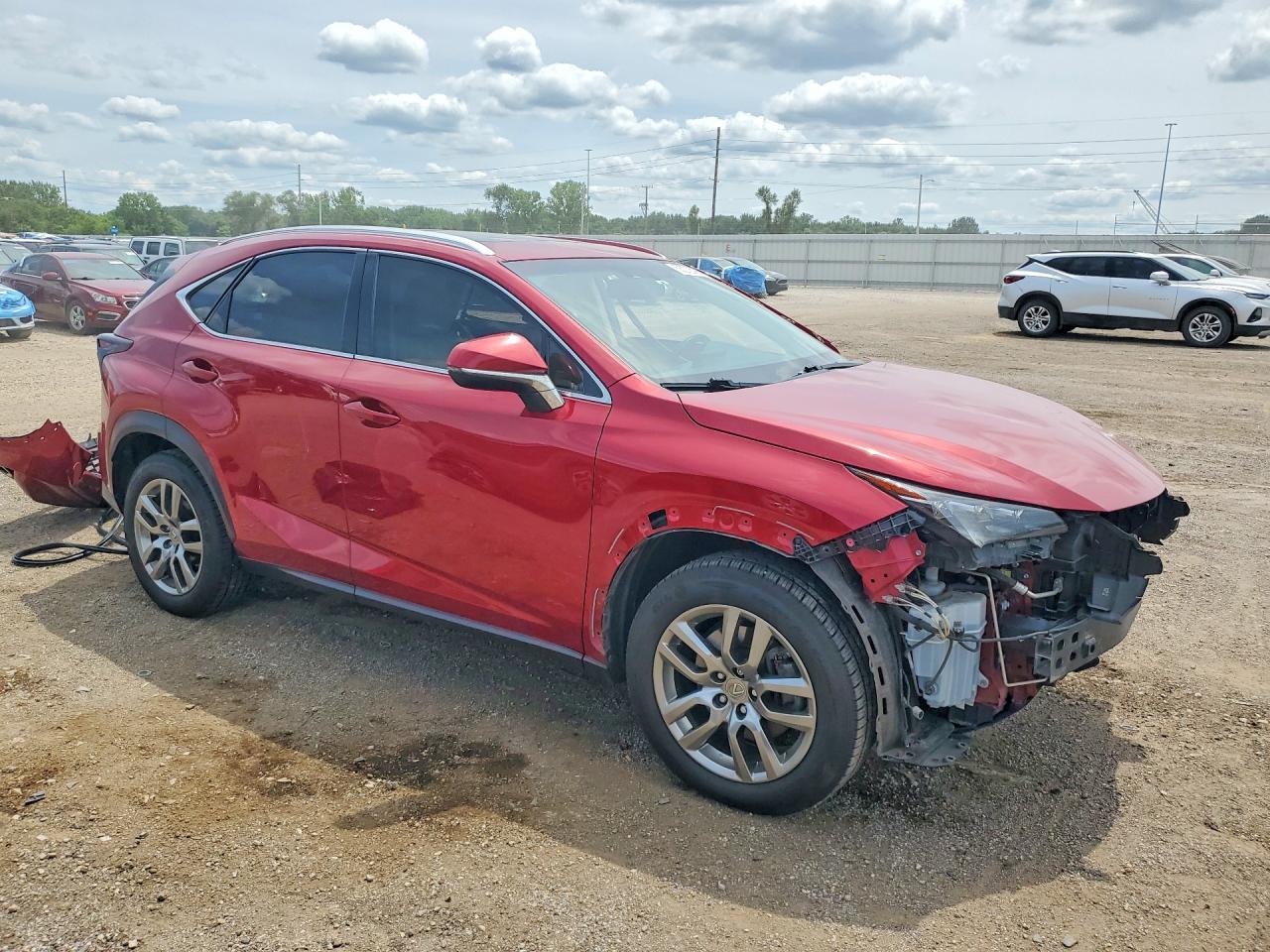 2015 Lexus Nx 300h Red vin: JTJBJRBZ1F2015123