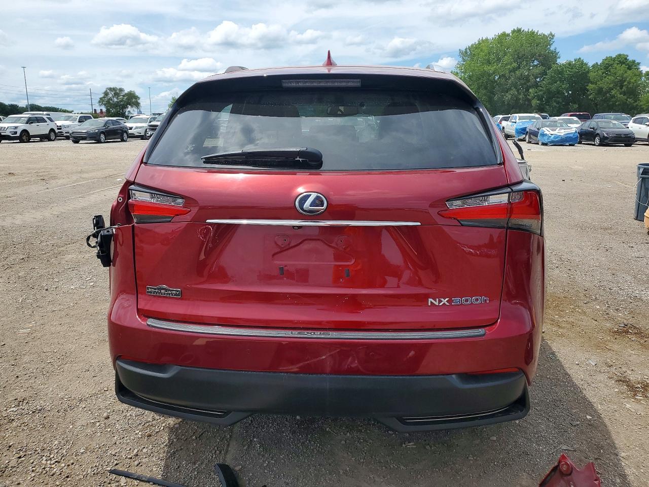 2015 Lexus Nx 300h Red vin: JTJBJRBZ1F2015123
