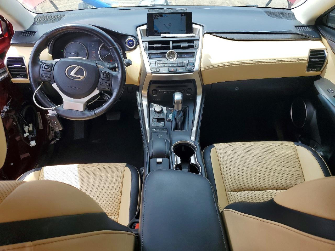 2015 Lexus Nx 300h Red vin: JTJBJRBZ1F2015123