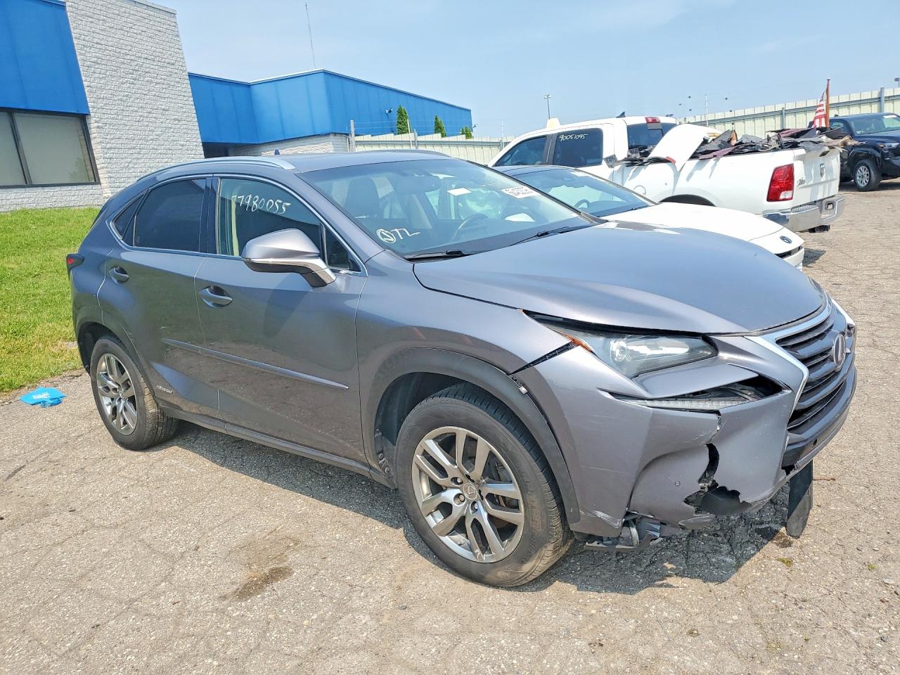 2015 Lexus Nx 300h Gray vin: JTJBJRBZ1F2017292