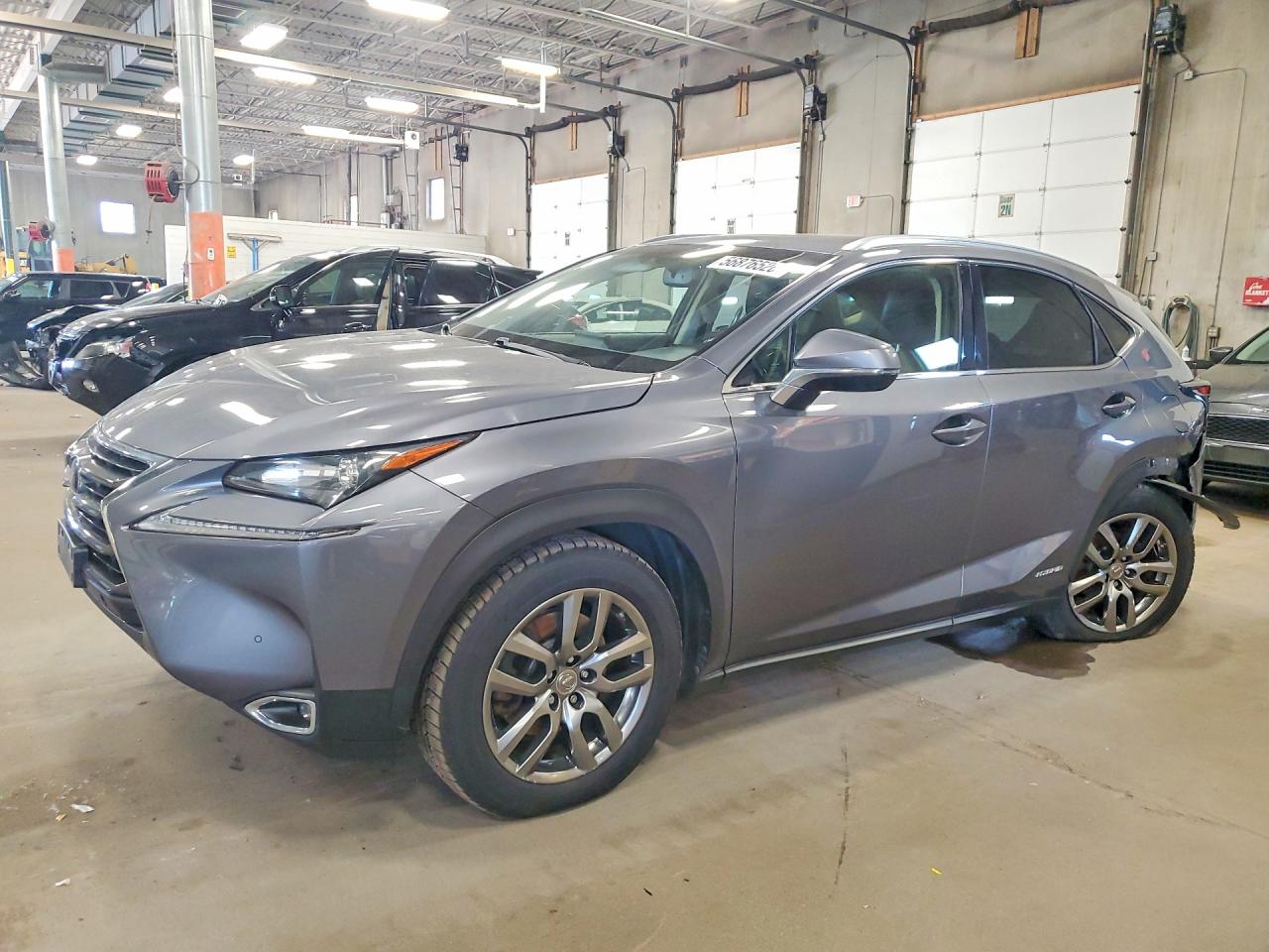 2015 Lexus Nx 300h Gray vin: JTJBJRBZ1F2027630