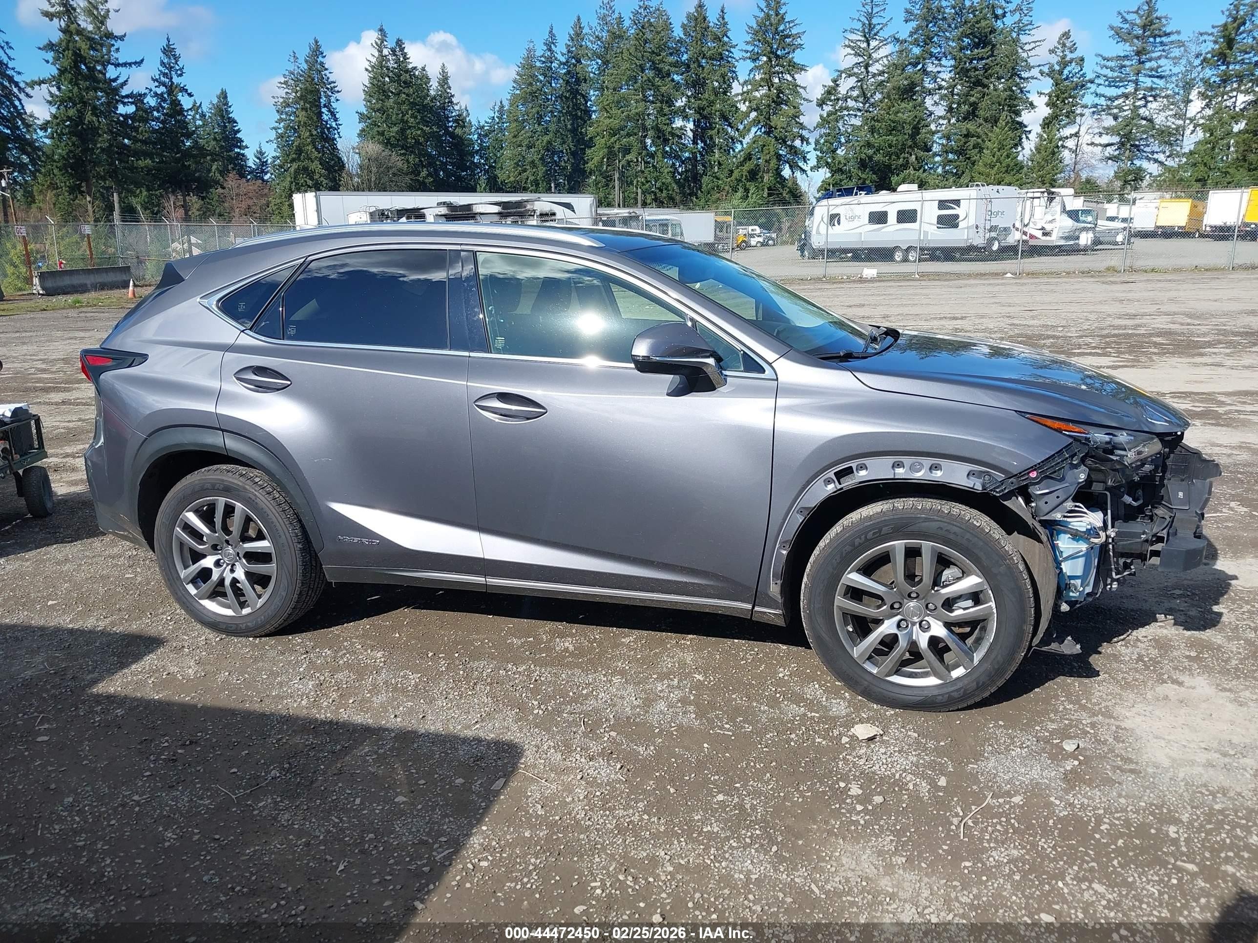 2015 Lexus Nx 300h   Gray vin: JTJBJRBZ2F2010609