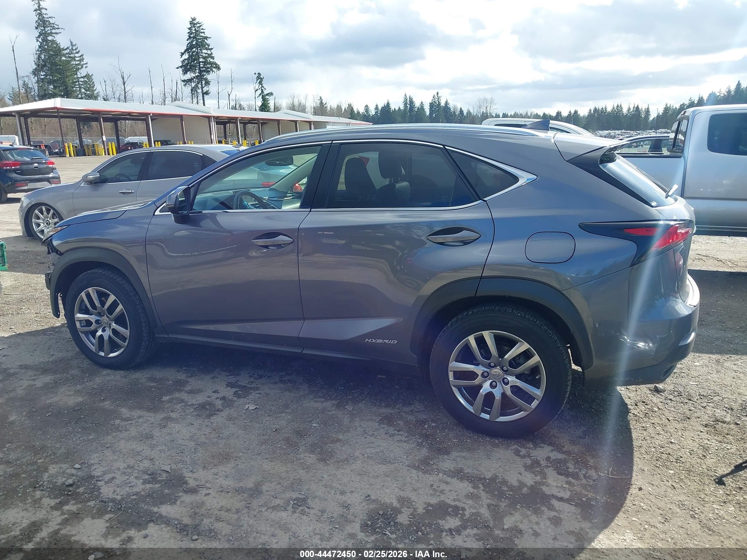 2015 Lexus Nx 300h   Gray vin: JTJBJRBZ2F2010609